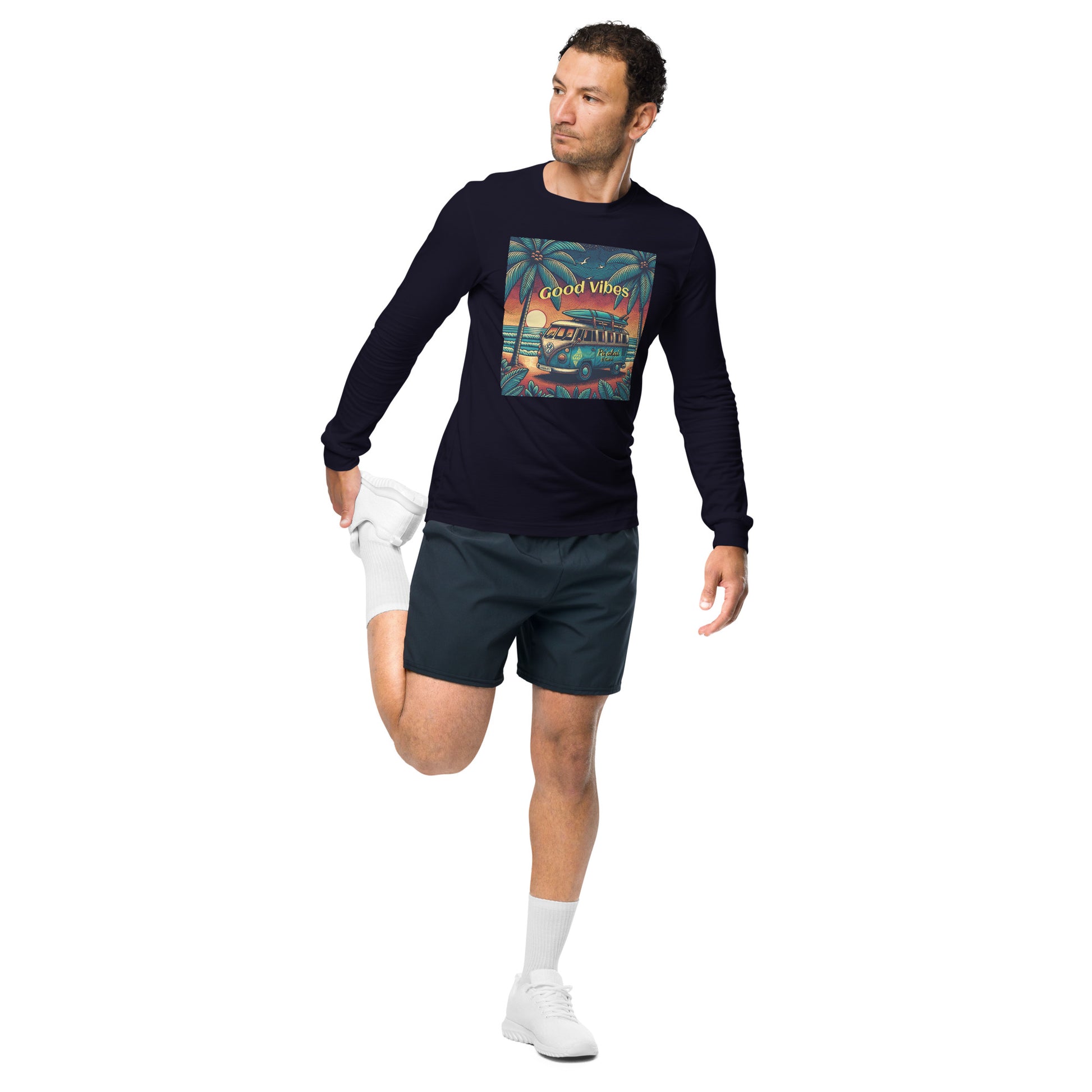 VW Good Vibes Long Sleeve Tee Long Sleeve T-shirt Pa'akai & Kukui Navy XS