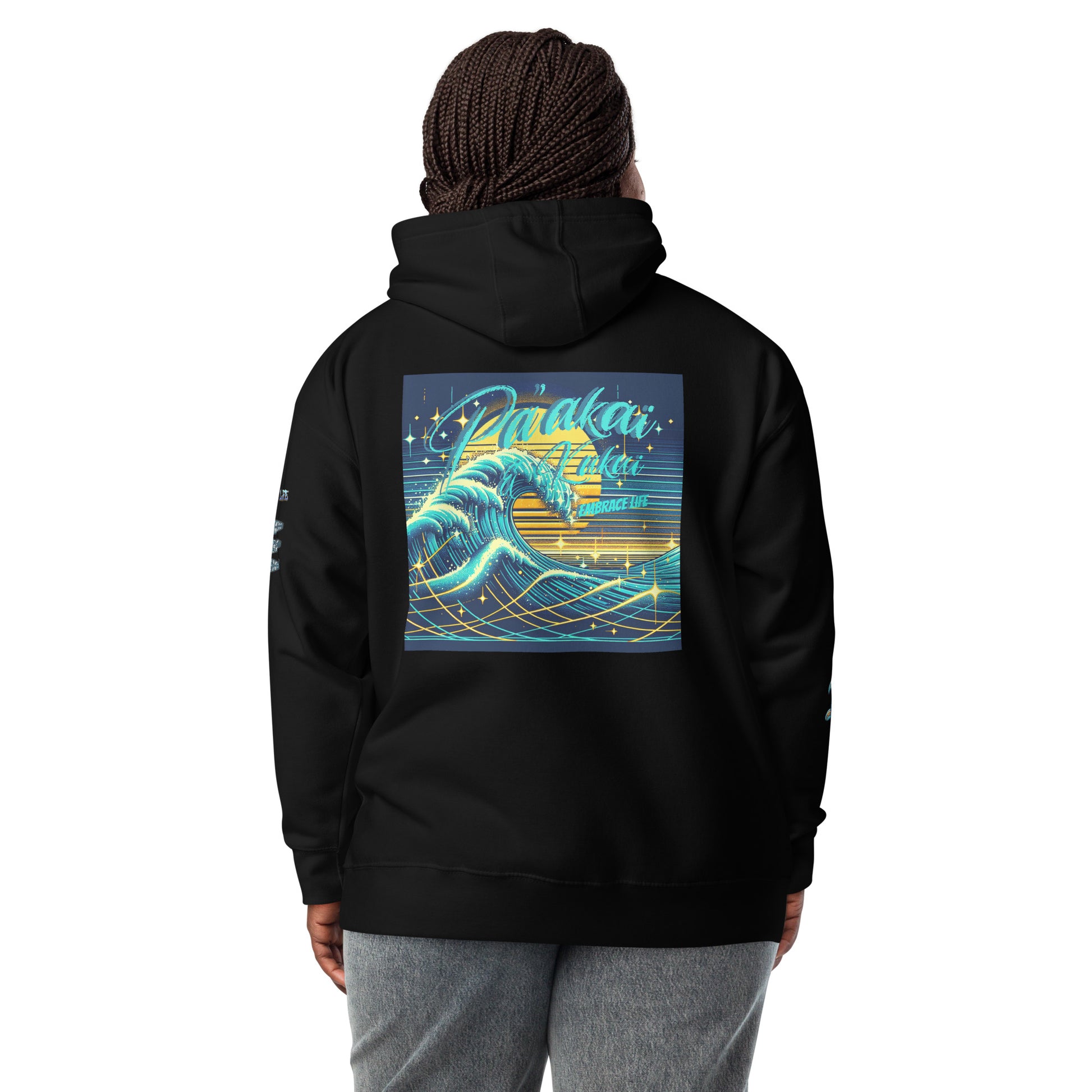 Blue Waves Unisex Hoodie Pullover Hoodie Pa'akai & Kukui