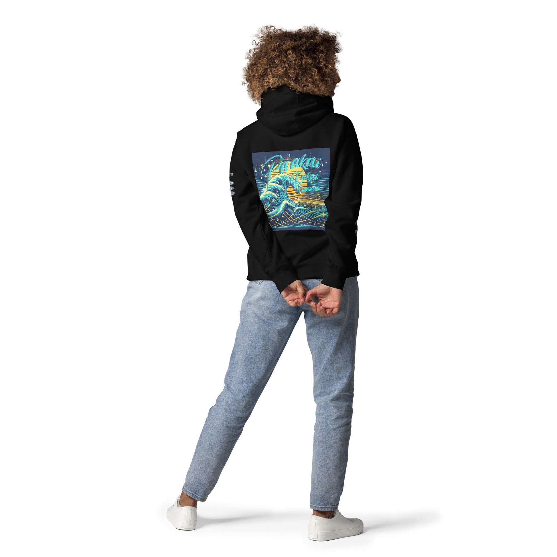 Blue Waves Unisex Hoodie Pullover Hoodie Pa'akai & Kukui