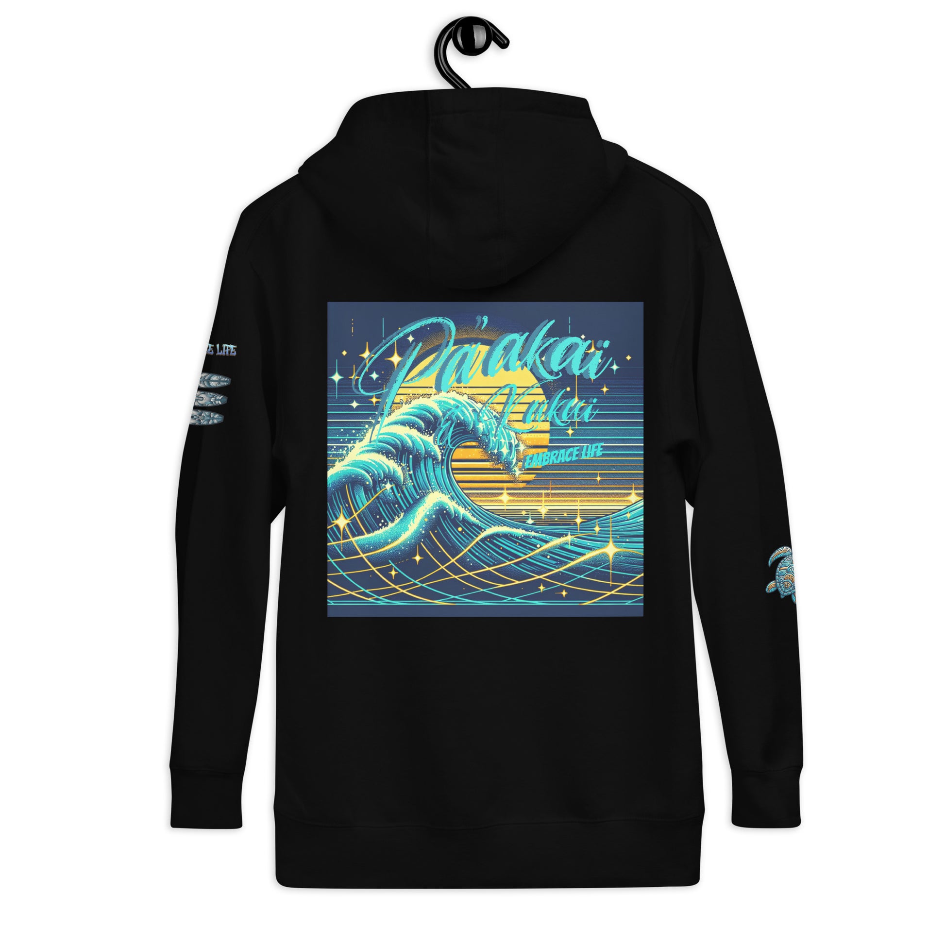 Blue Waves Unisex Hoodie Pullover Hoodie Pa'akai & Kukui