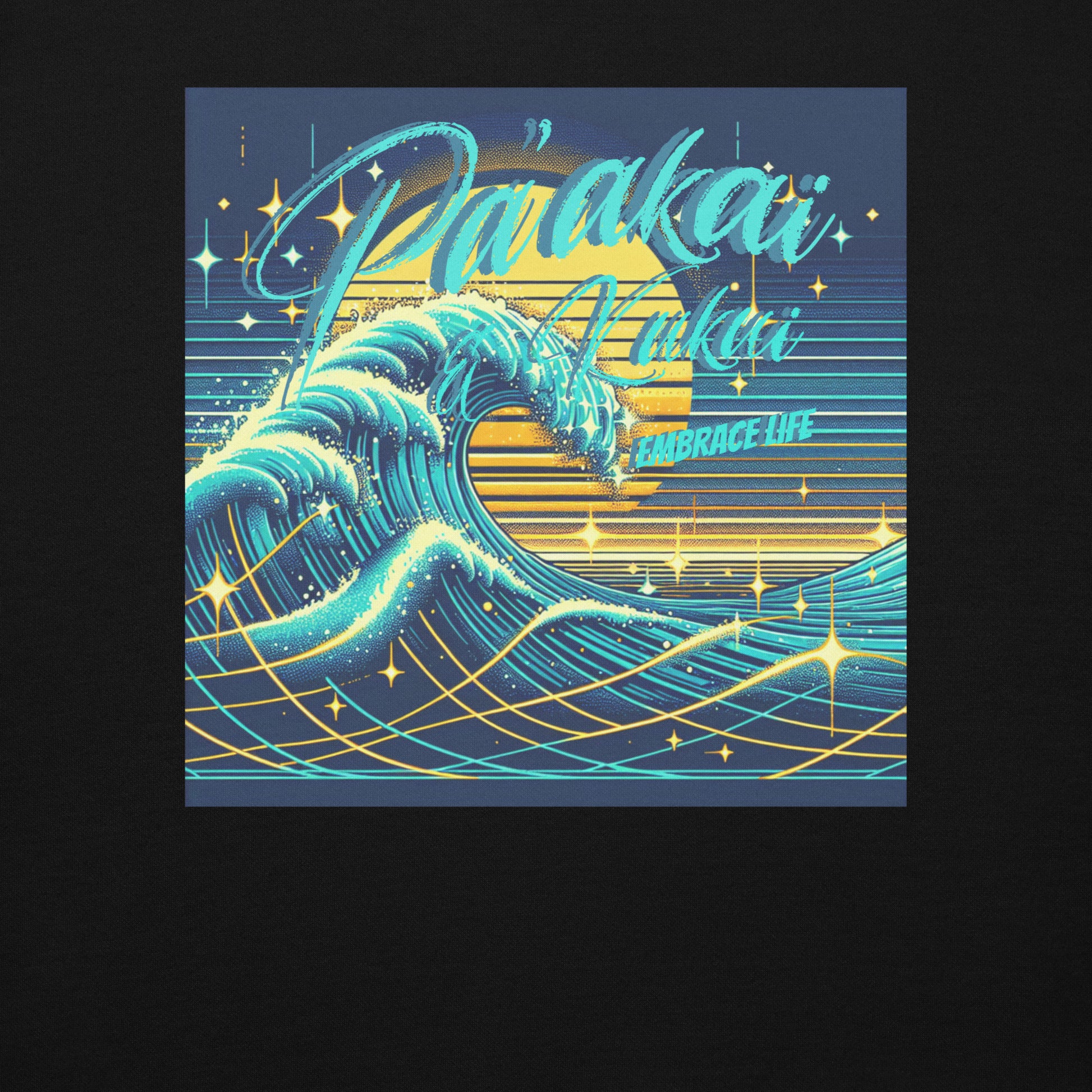 Blue Waves Unisex Hoodie Pullover Hoodie Pa'akai & Kukui