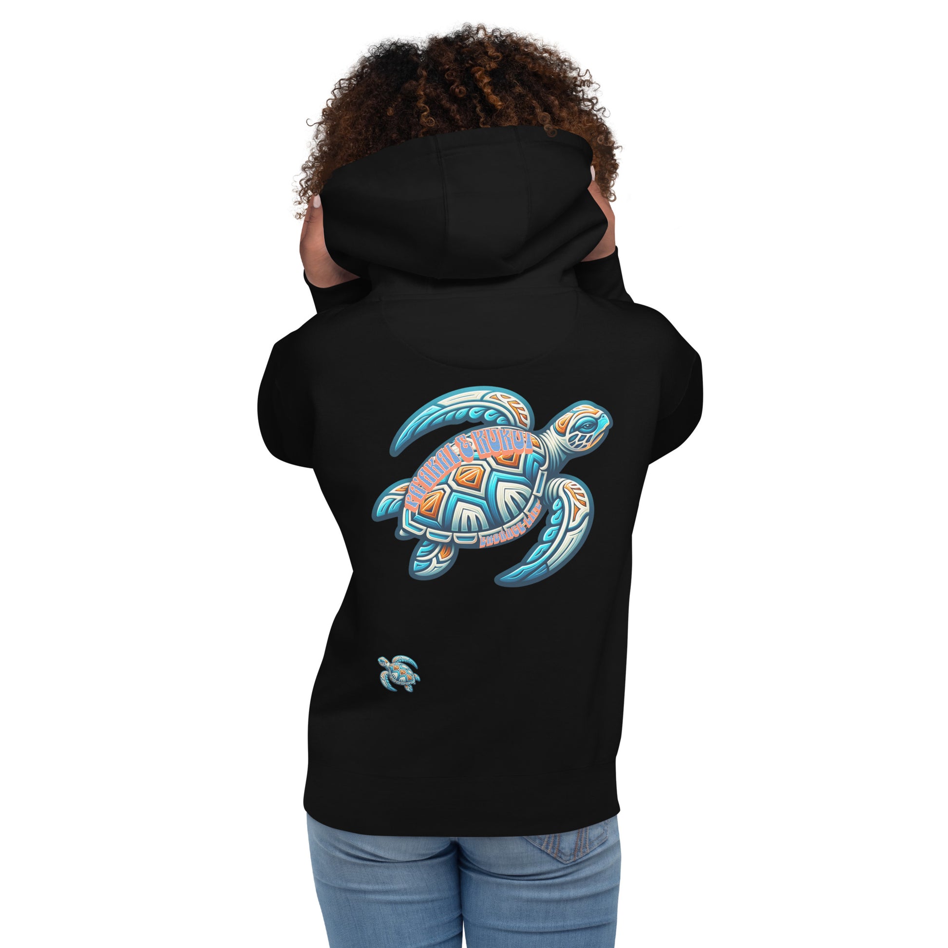 Tribal Sea Turtle Unisex Hoodie Pullover Hoodie Pa'akai & Kukui