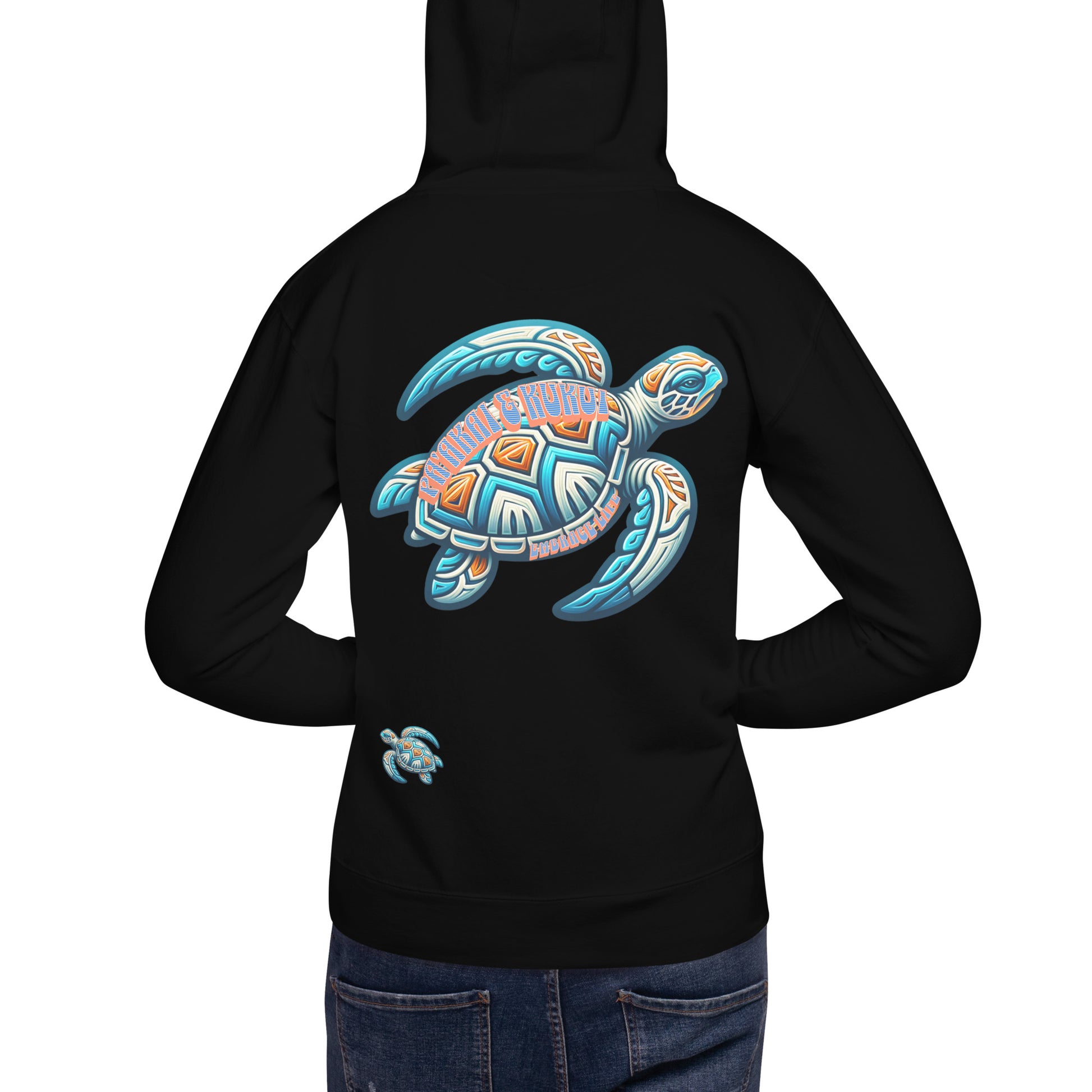 Tribal Sea Turtle Unisex Hoodie Pullover Hoodie Pa'akai & Kukui