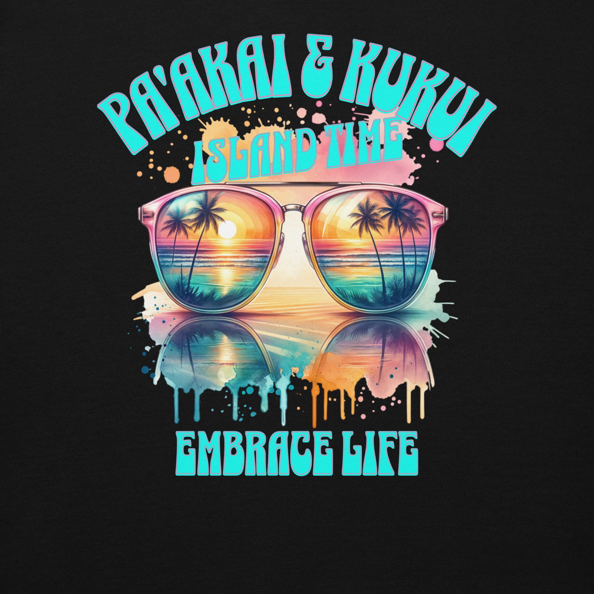 Island Time Hoodie Pullover Hoodie Pa'akai & Kukui