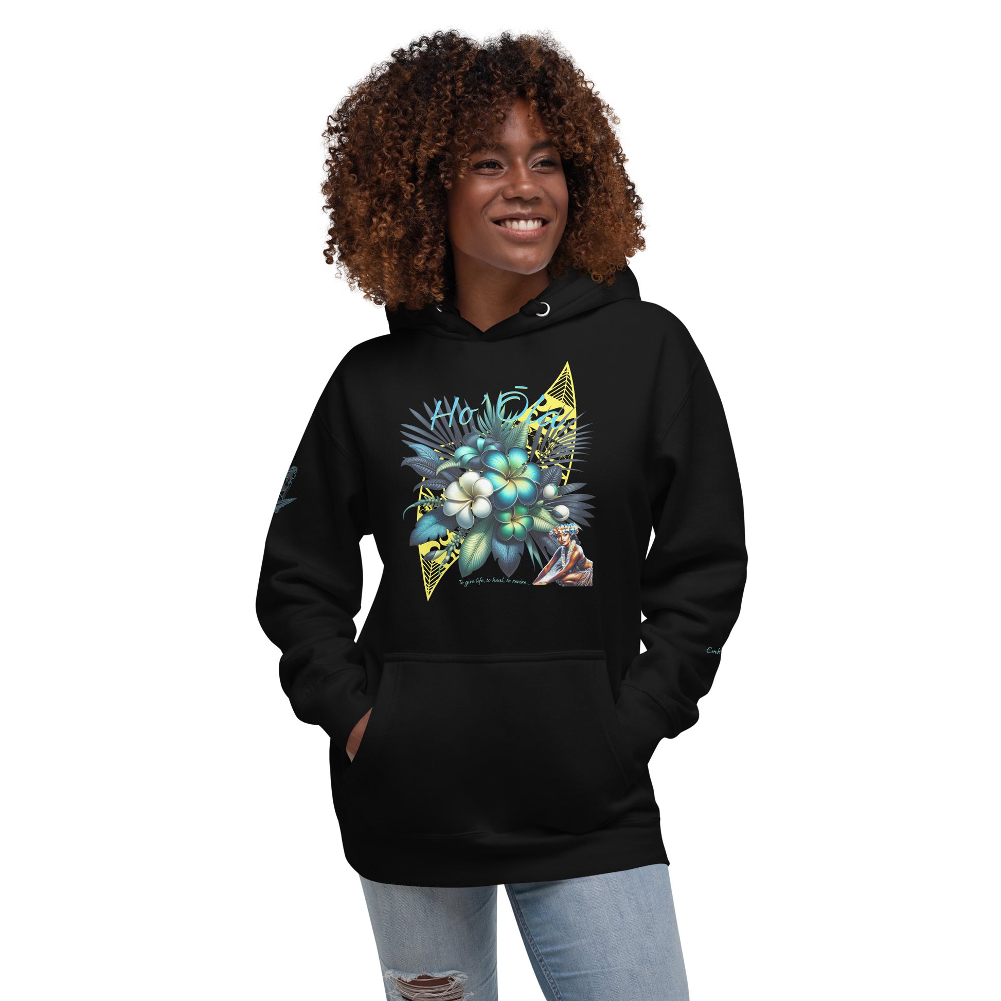 Kilipue Hoodie Pullover Hoodie Pa'akai & Kukui Black S