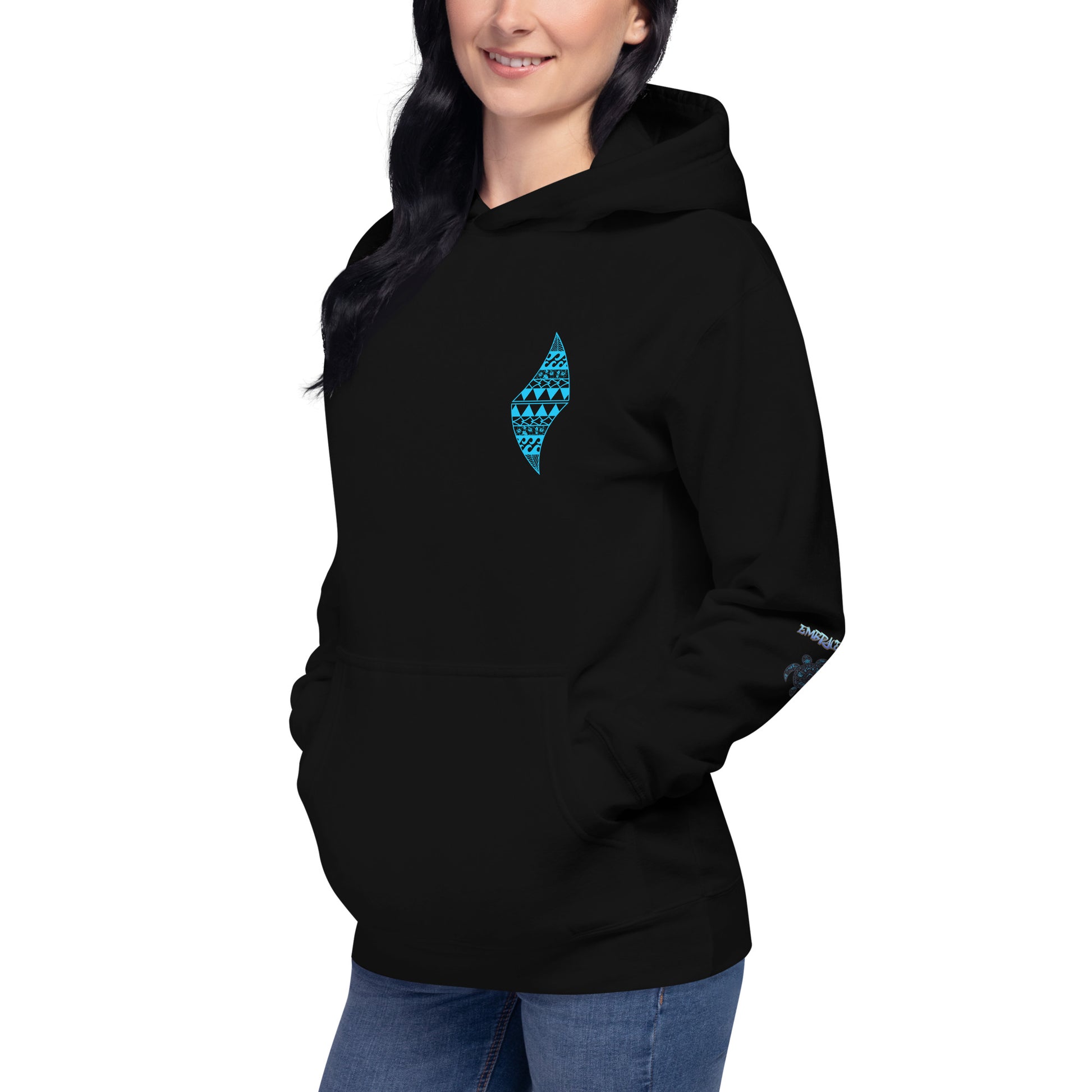 Blue Sea Turtle Hoodie Pullover Hoodie Pa'akai & Kukui