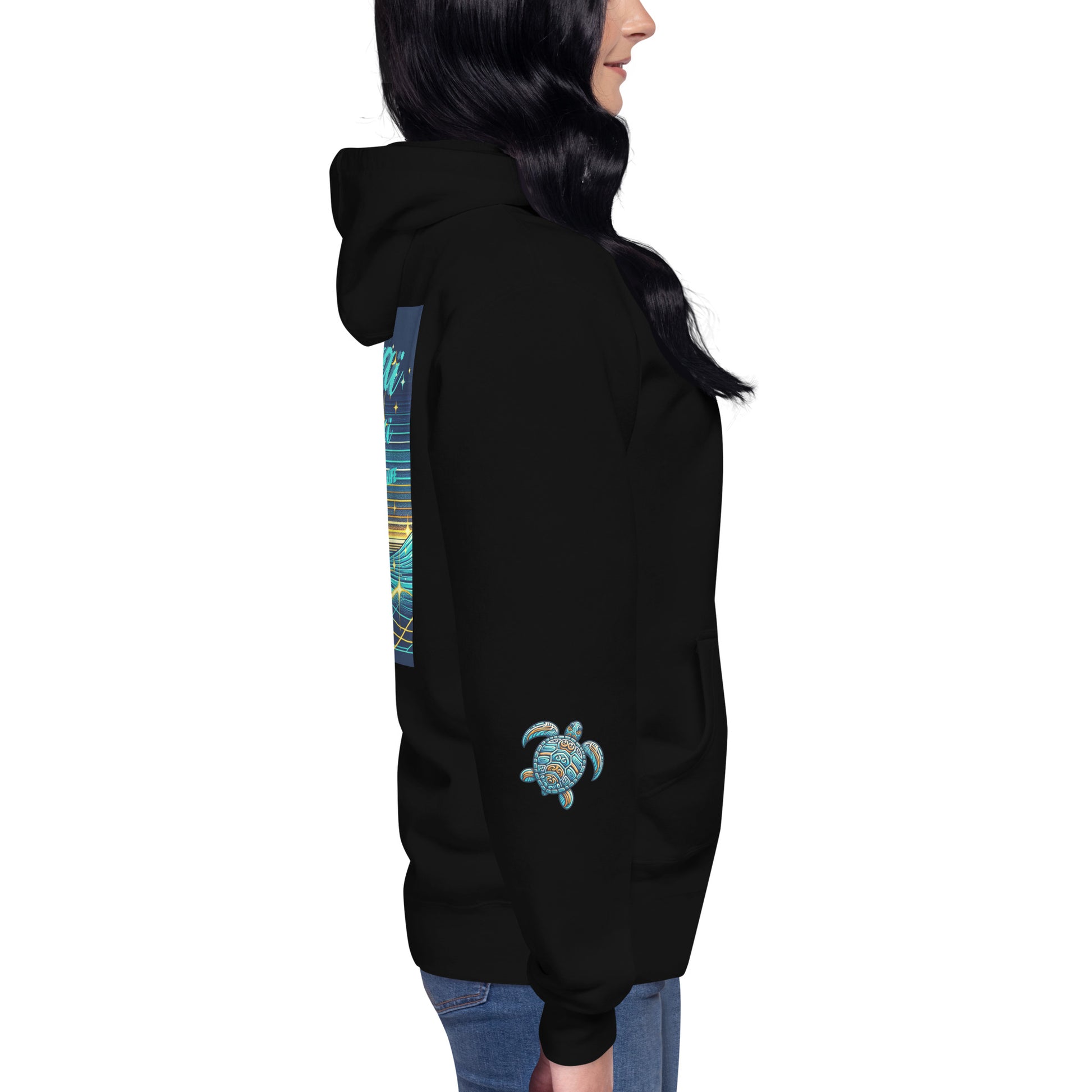 Blue Waves Unisex Hoodie Pullover Hoodie Pa'akai & Kukui
