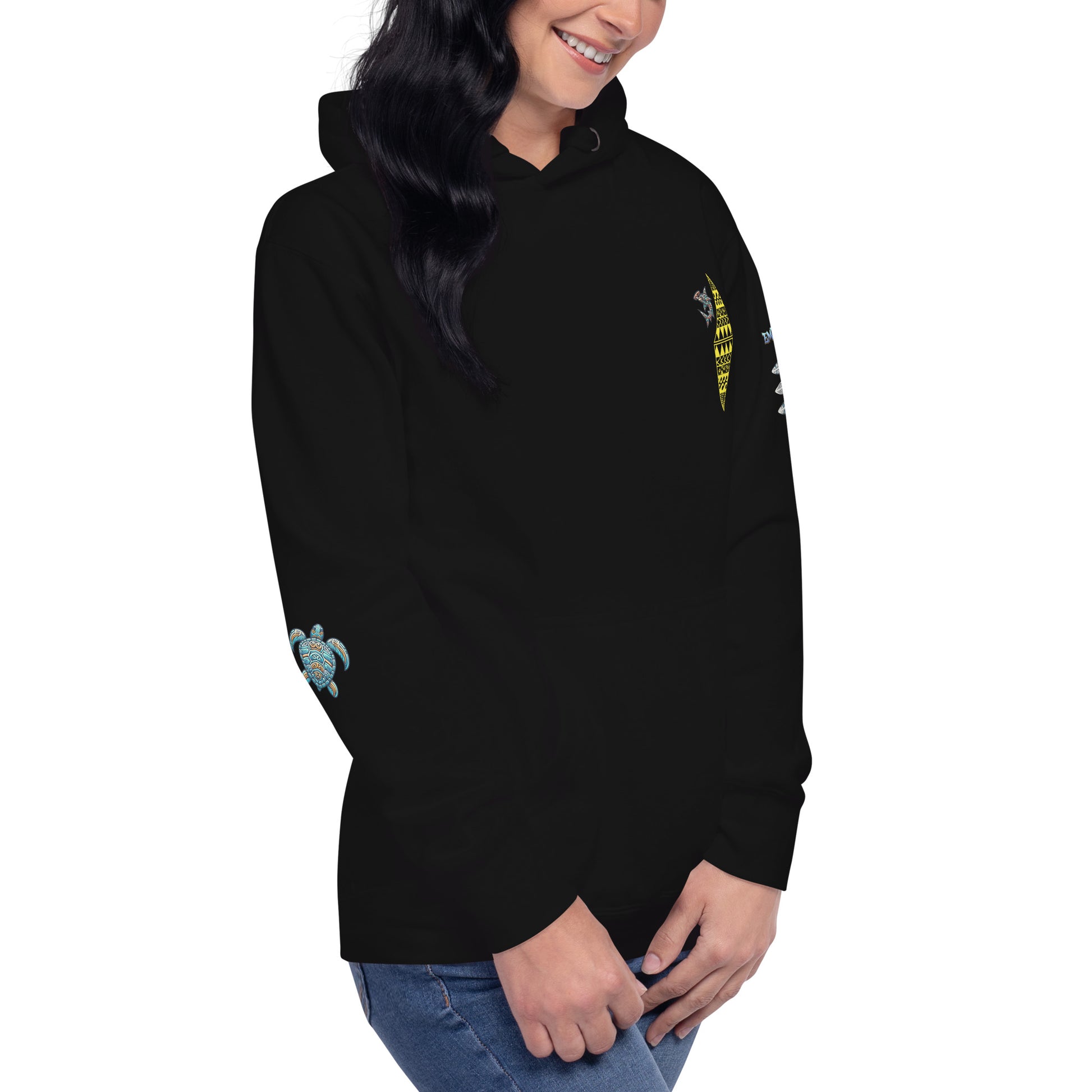 Blue Waves Unisex Hoodie Pullover Hoodie Pa'akai & Kukui