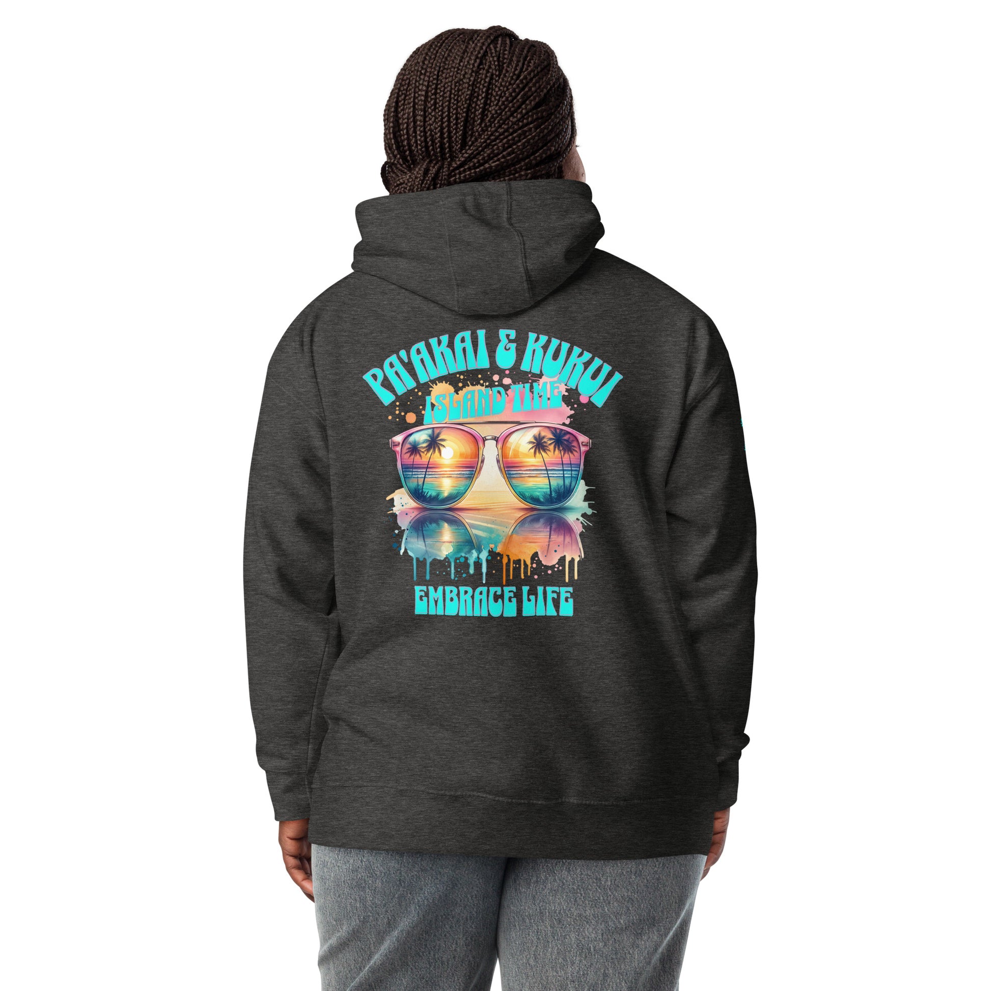Island Time Hoodie Pullover Hoodie Pa'akai & Kukui