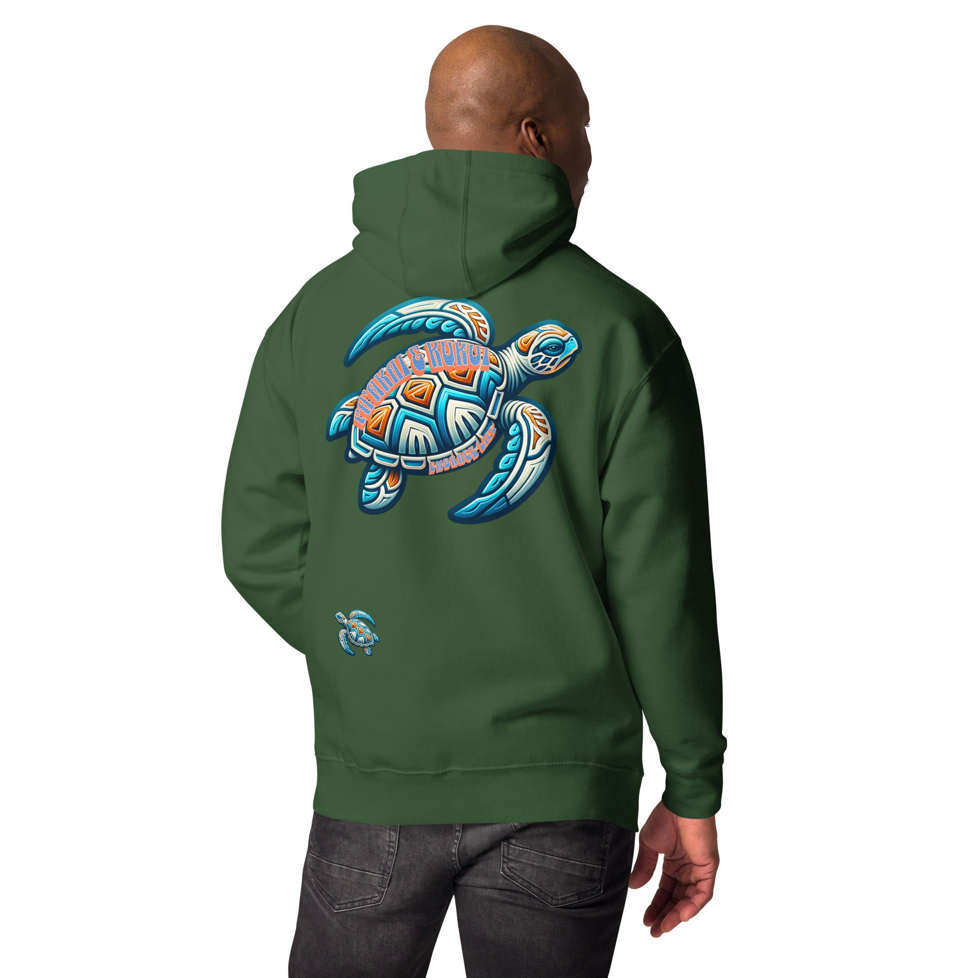 Tribal Sea Turtle Unisex Hoodie Pullover Hoodie Pa'akai & Kukui
