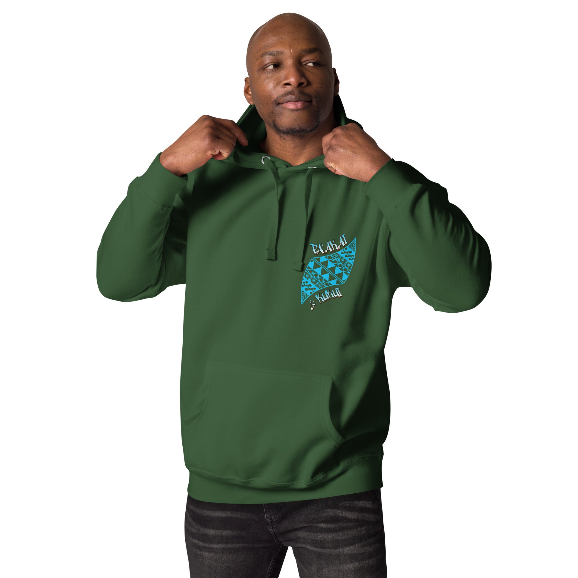 Tribal Sea Turtle Unisex Hoodie Pullover Hoodie Pa'akai & Kukui Forest Green S