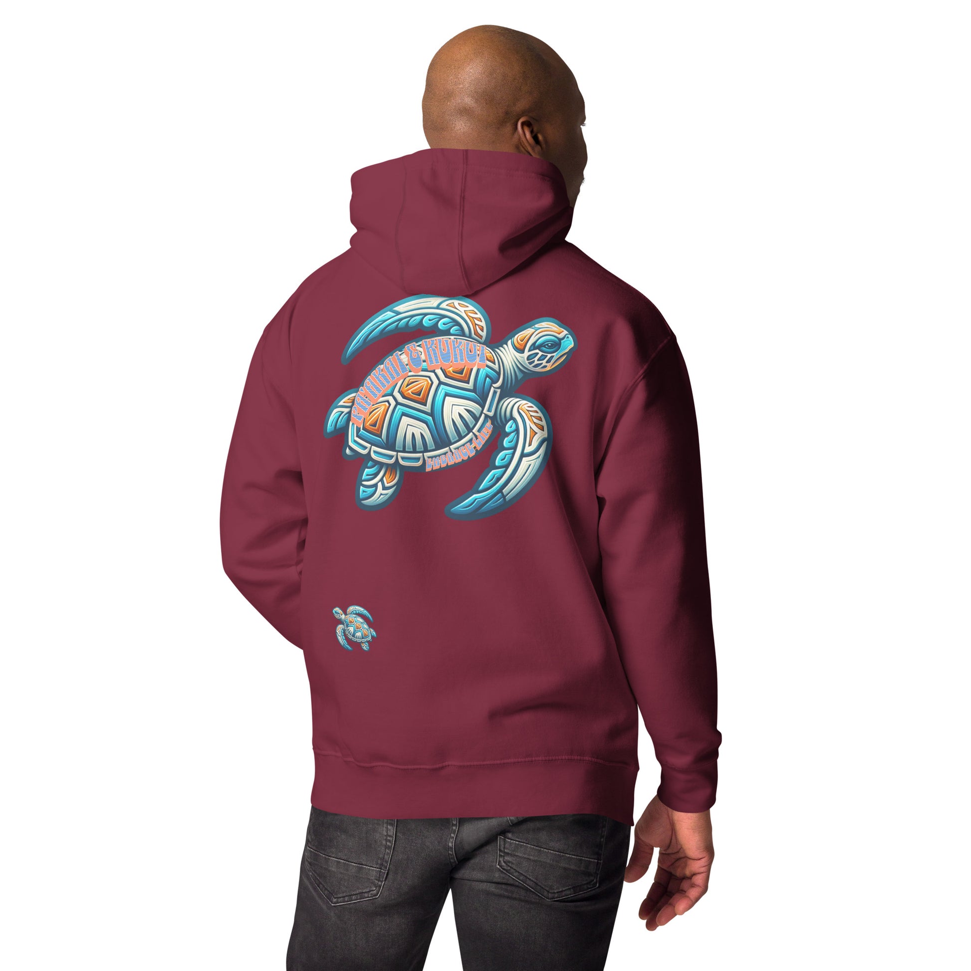 Tribal Sea Turtle Unisex Hoodie Pullover Hoodie Pa'akai & Kukui