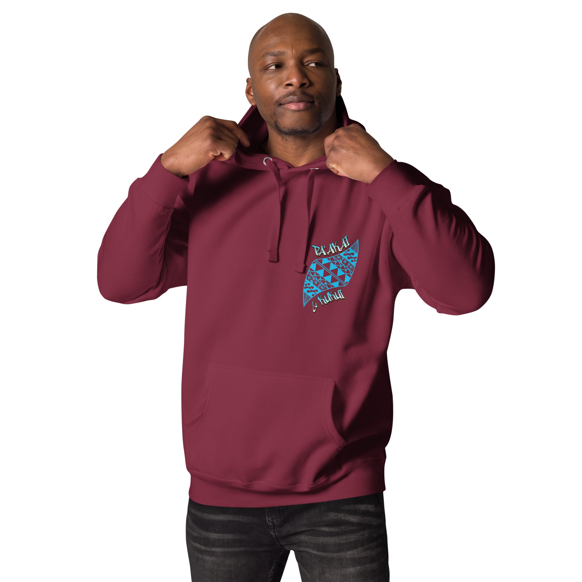 Tribal Sea Turtle Unisex Hoodie Pullover Hoodie Pa'akai & Kukui Maroon S