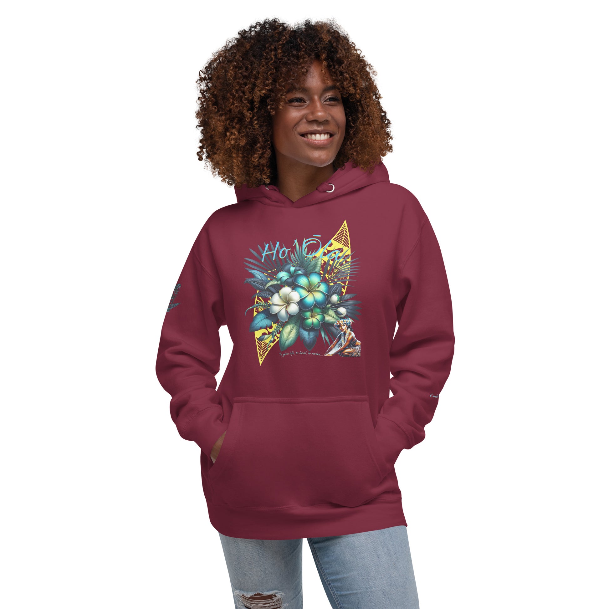 Kilipue Hoodie Pullover Hoodie Pa'akai & Kukui Maroon S