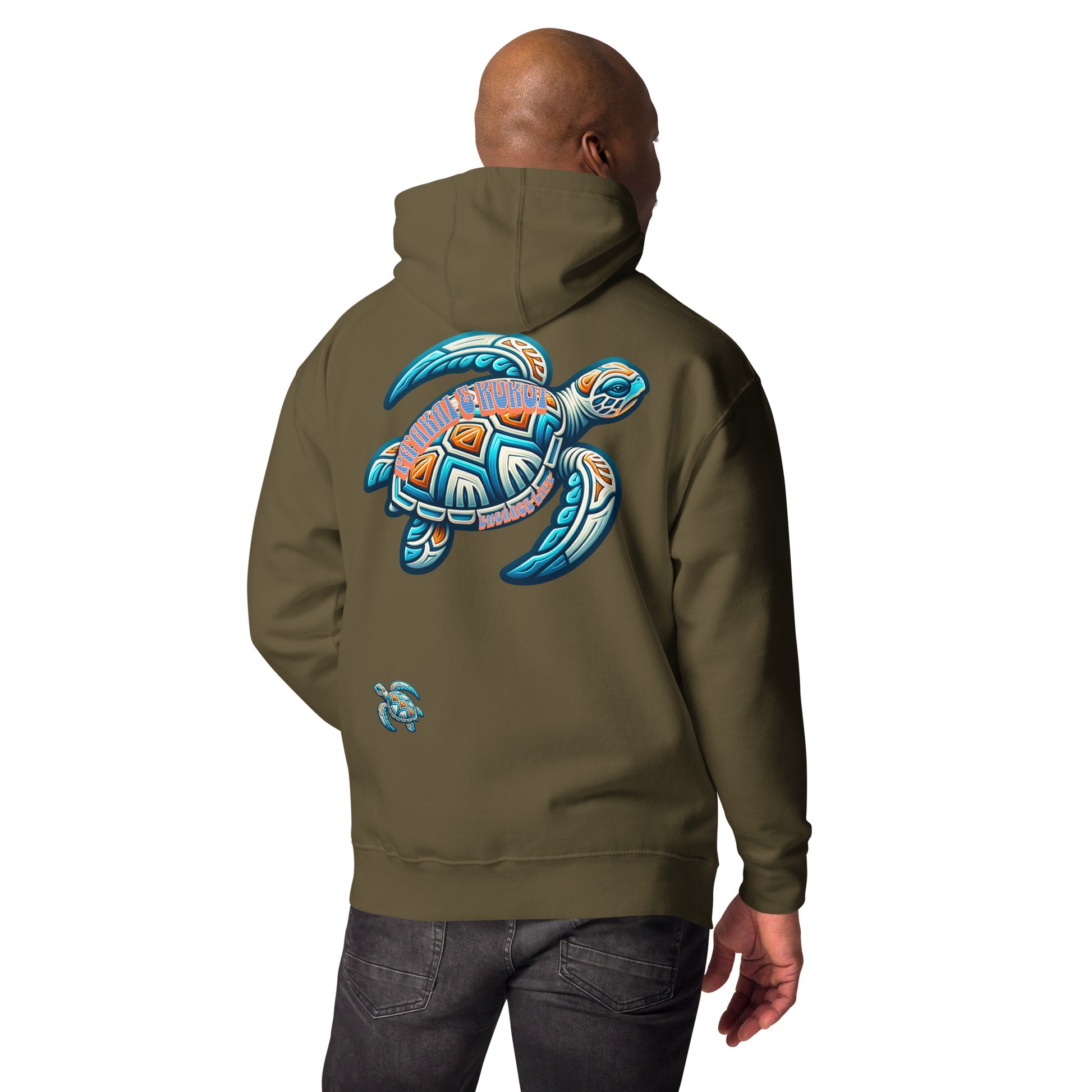 Tribal Sea Turtle Unisex Hoodie Pullover Hoodie Pa'akai & Kukui