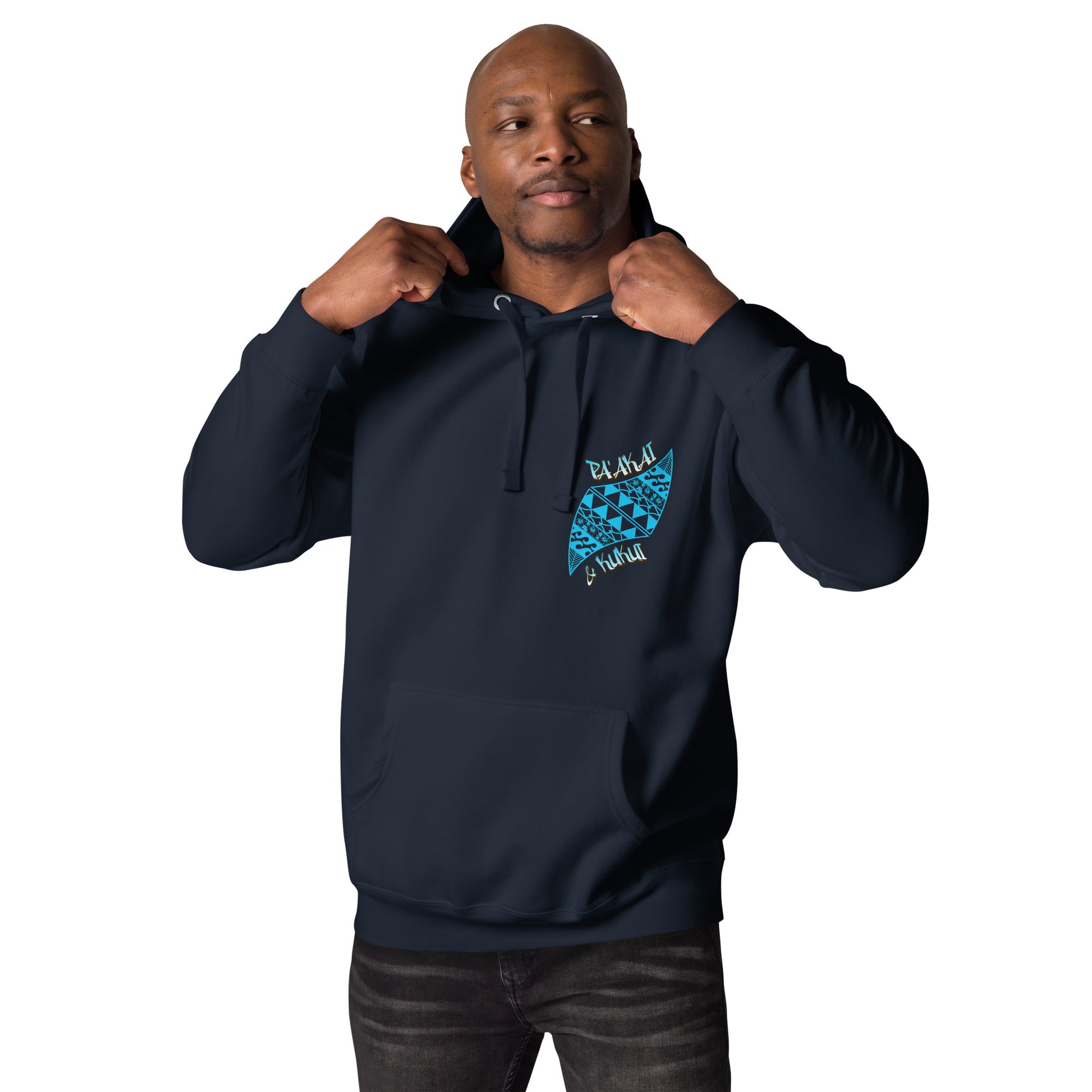 Tribal Sea Turtle Unisex Hoodie Pullover Hoodie Pa'akai & Kukui Navy Blazer S