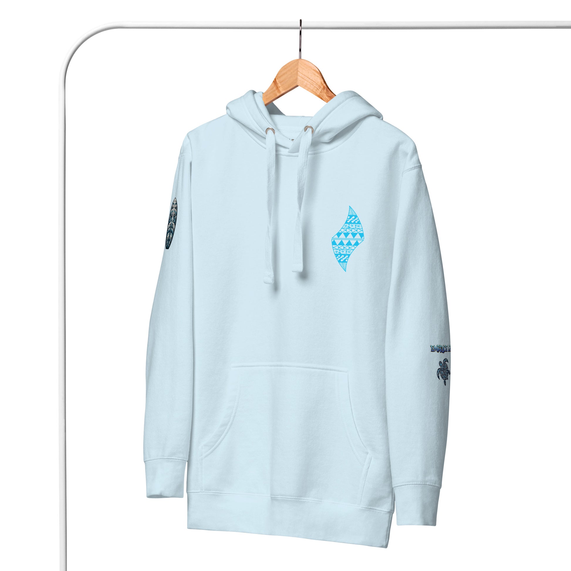 Blue Sea Turtle Hoodie Pullover Hoodie Pa'akai & Kukui