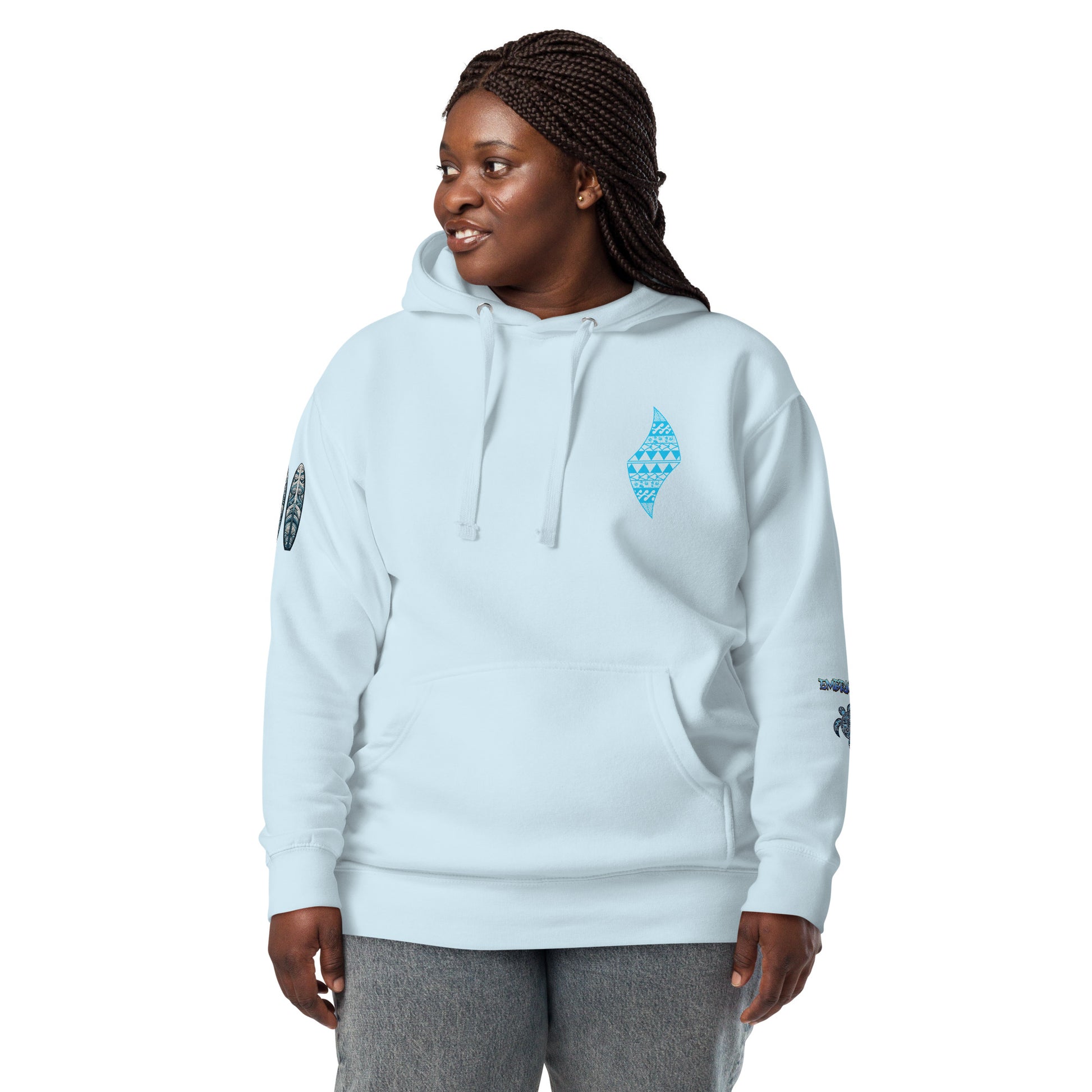 Blue Sea Turtle Hoodie Pullover Hoodie Pa'akai & Kukui