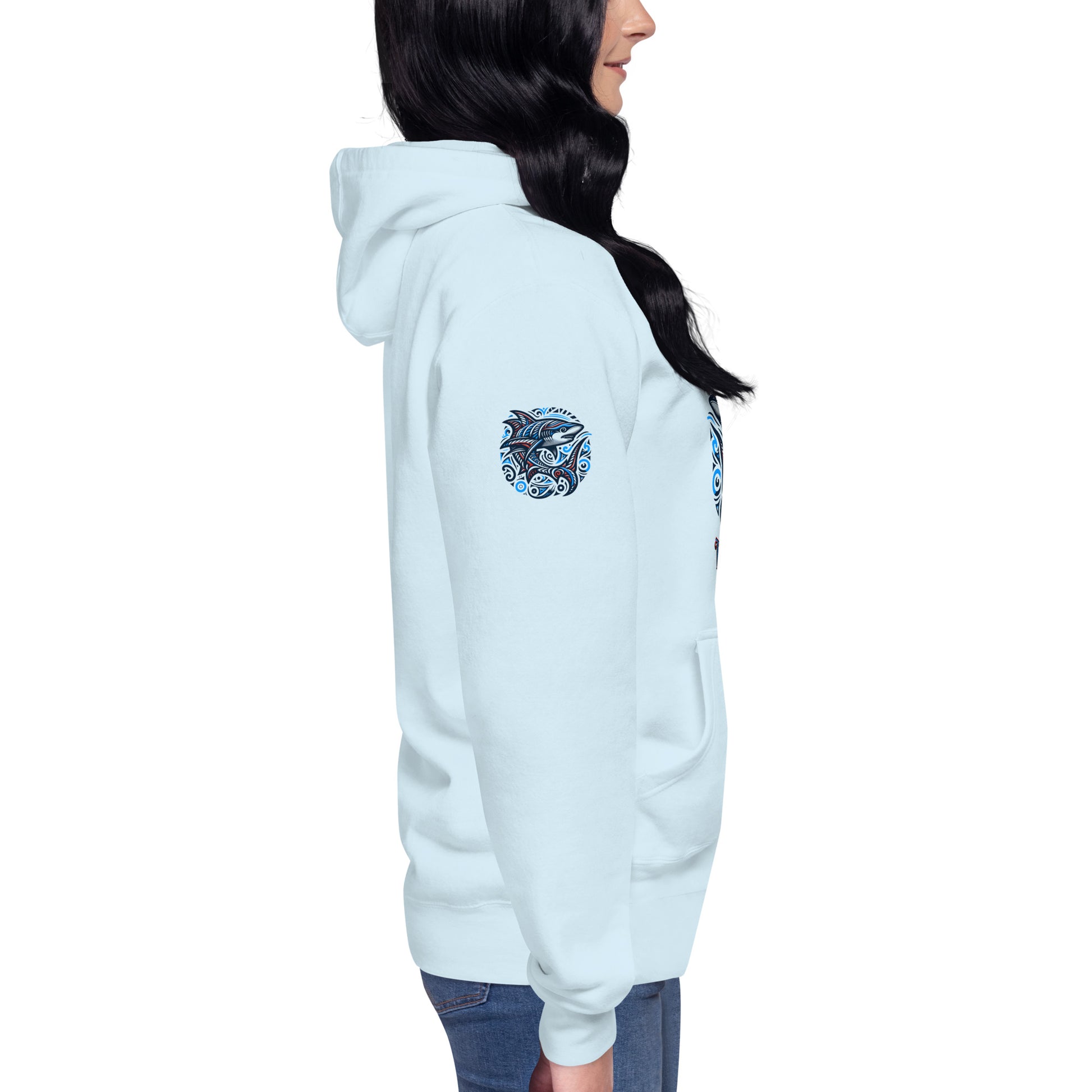 Tribal Shark Unisex Hoodie Pullover Hoodie Pa'akai & Kukui