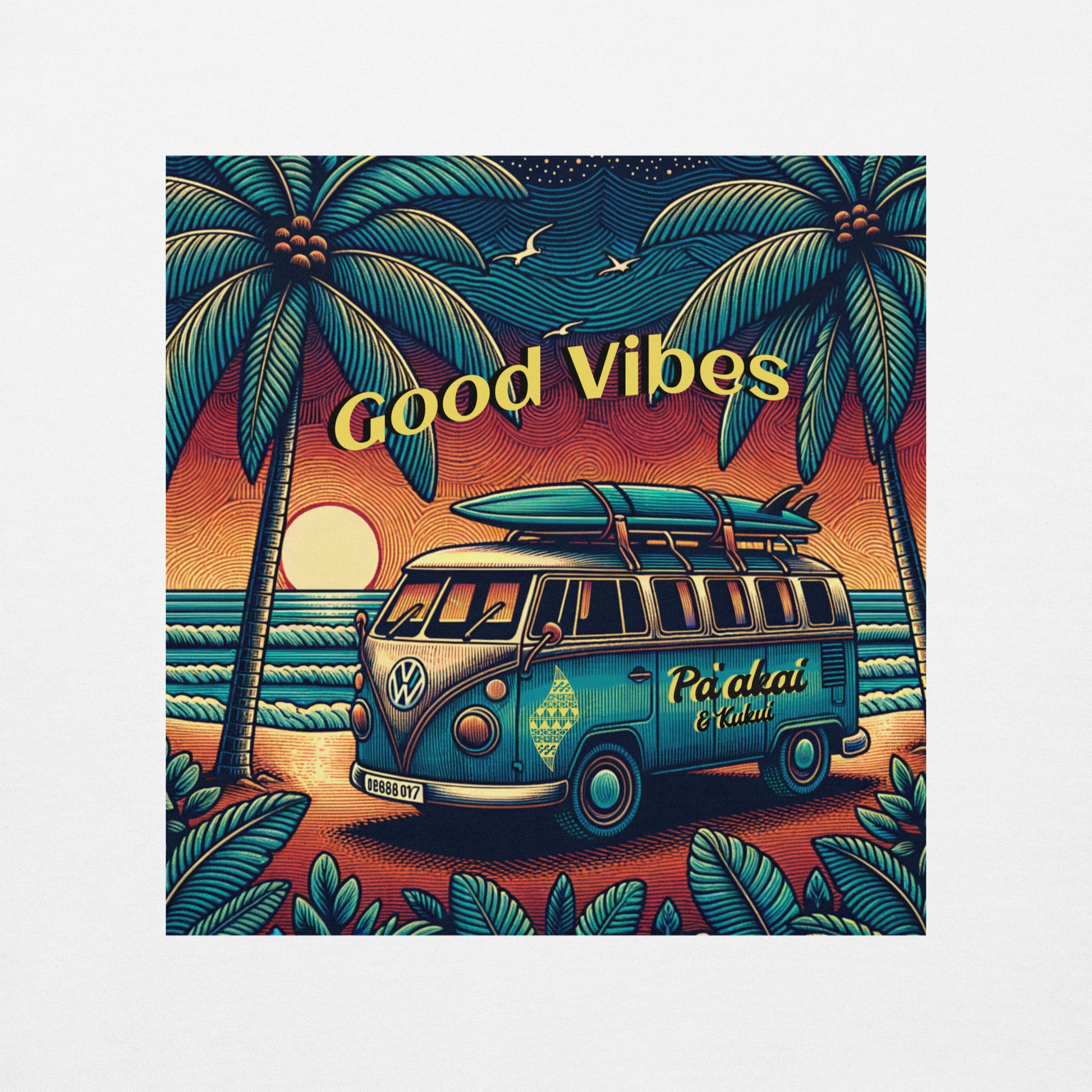 VW Good Vibes Hoodie Pullover Hoodie Pa'akai & Kukui