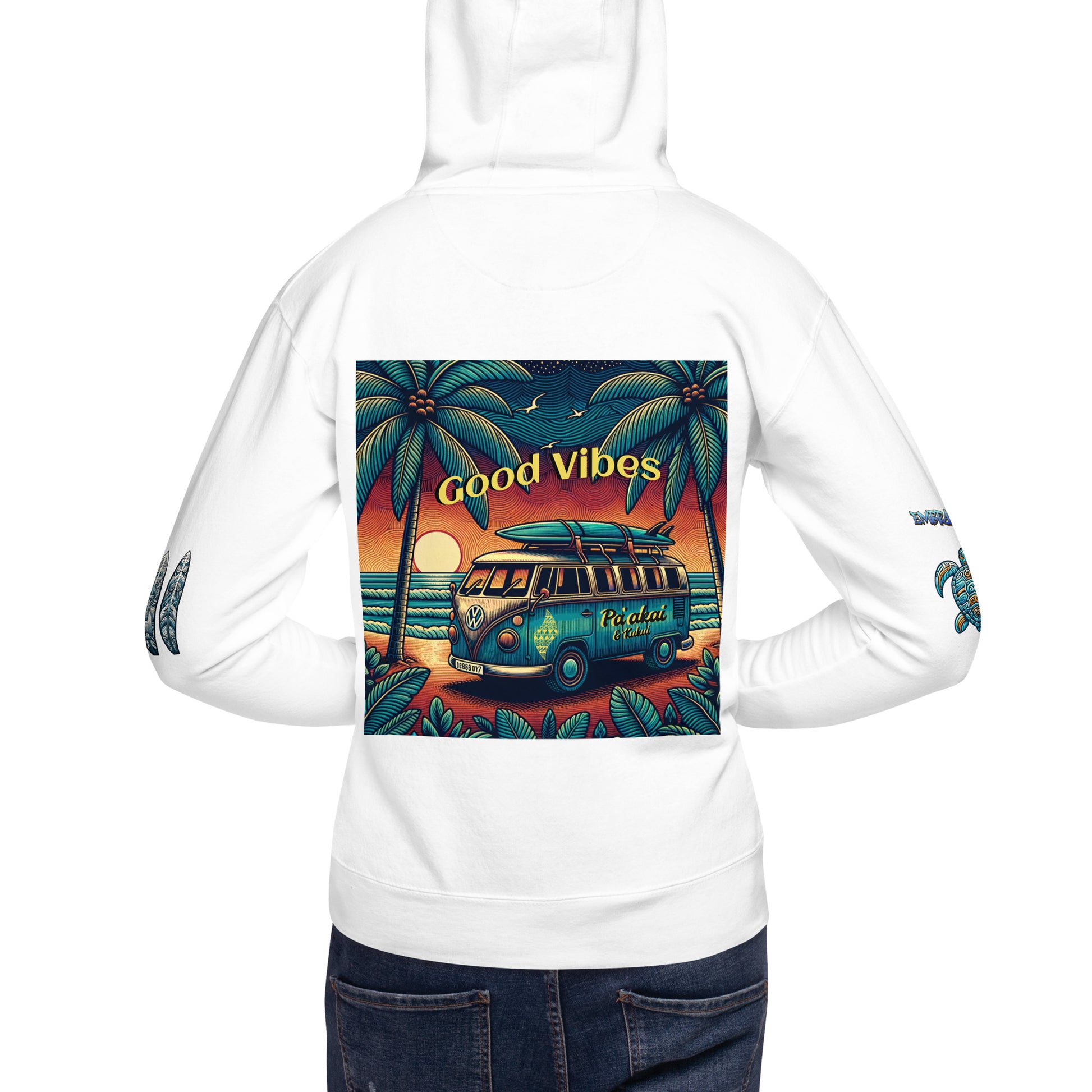 VW Good Vibes Hoodie Pullover Hoodie Pa'akai & Kukui