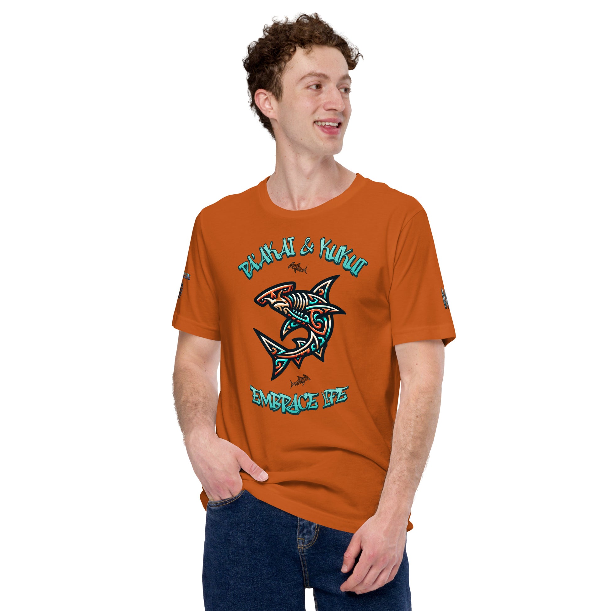 Tribal Shark Unisex t-shirt T-shirt Pa'akai & Kukui