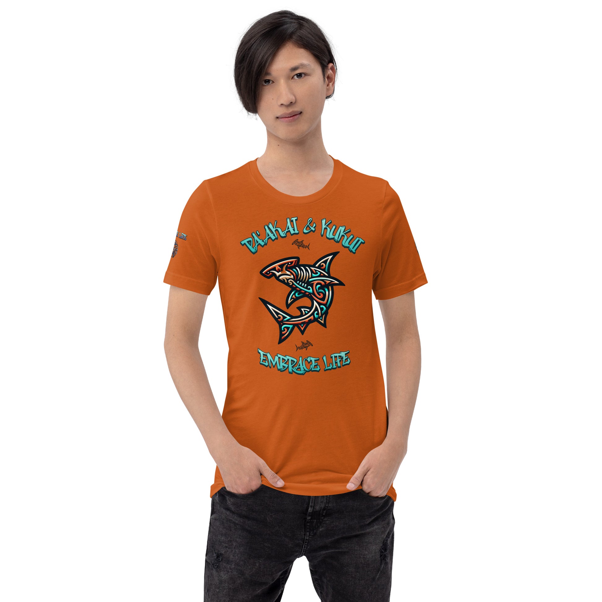 Tribal Shark Unisex t-shirt T-shirt Pa'akai & Kukui