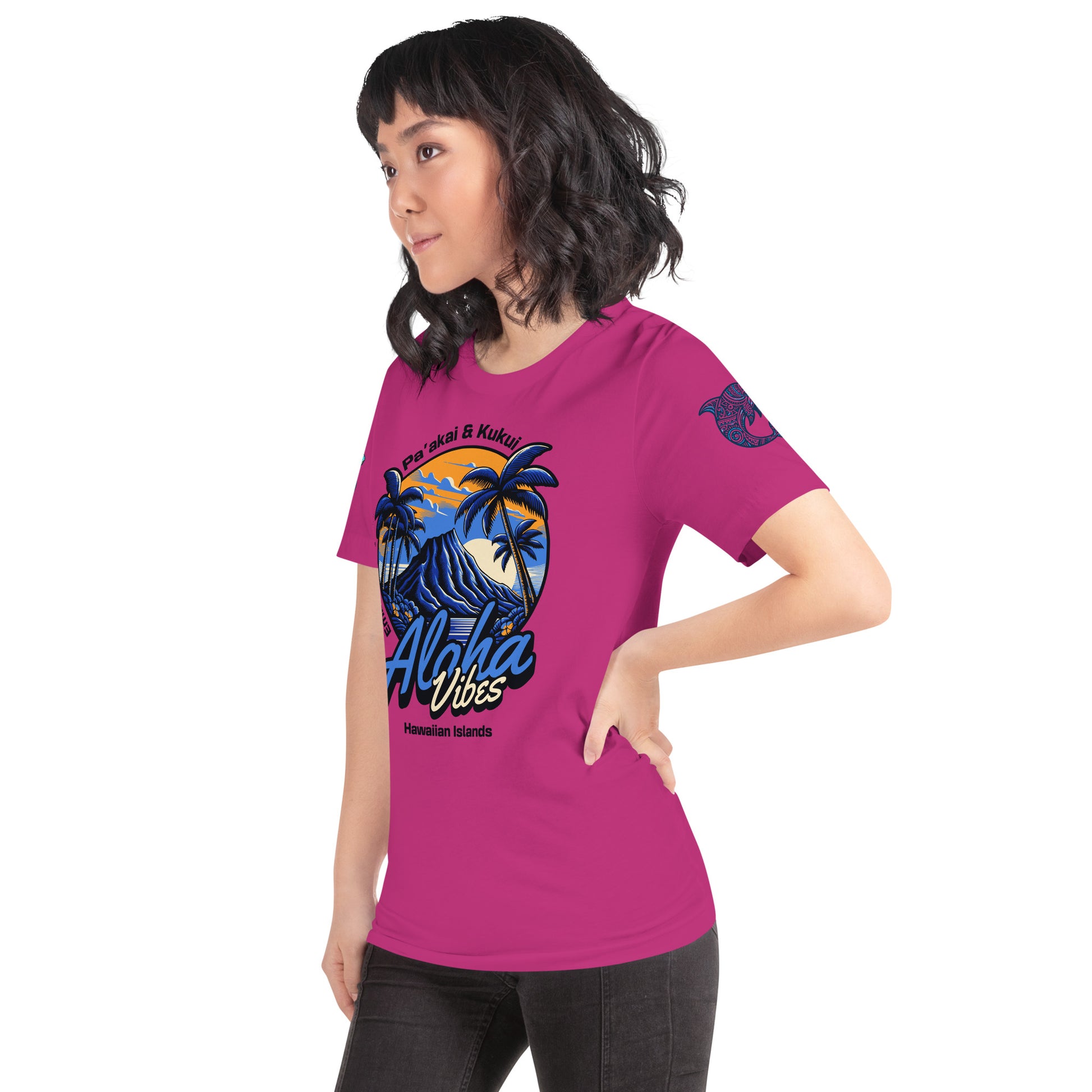 Aloha Vibes (Blue) womens t-shirt T-shirt Pa'akai & Kukui