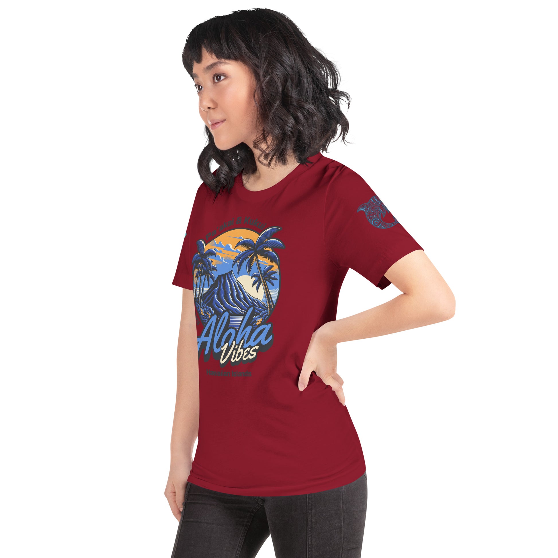 Aloha Vibes (Blue) womens t-shirt T-shirt Pa'akai & Kukui