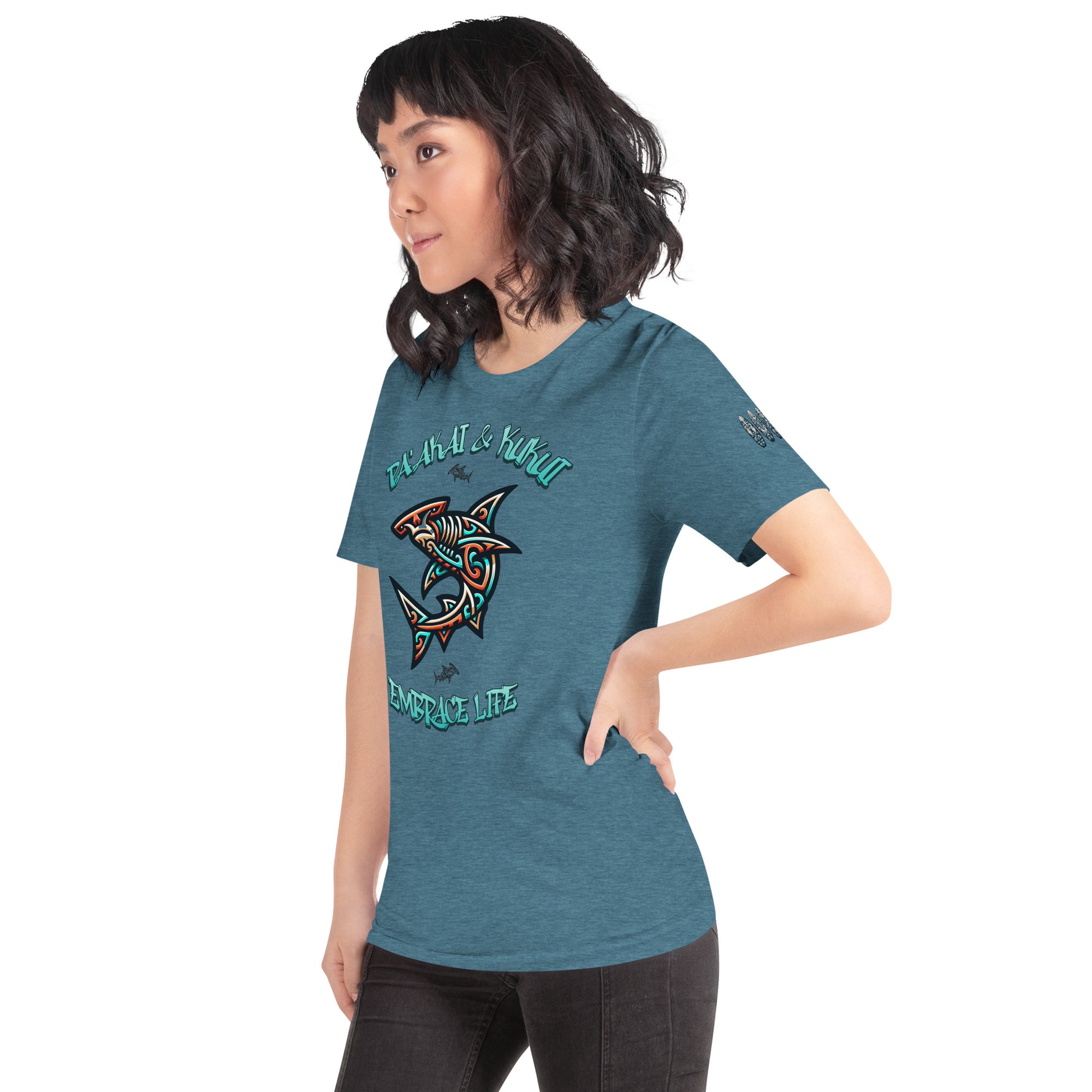 Tribal Shark Unisex t-shirt T-shirt Pa'akai & Kukui