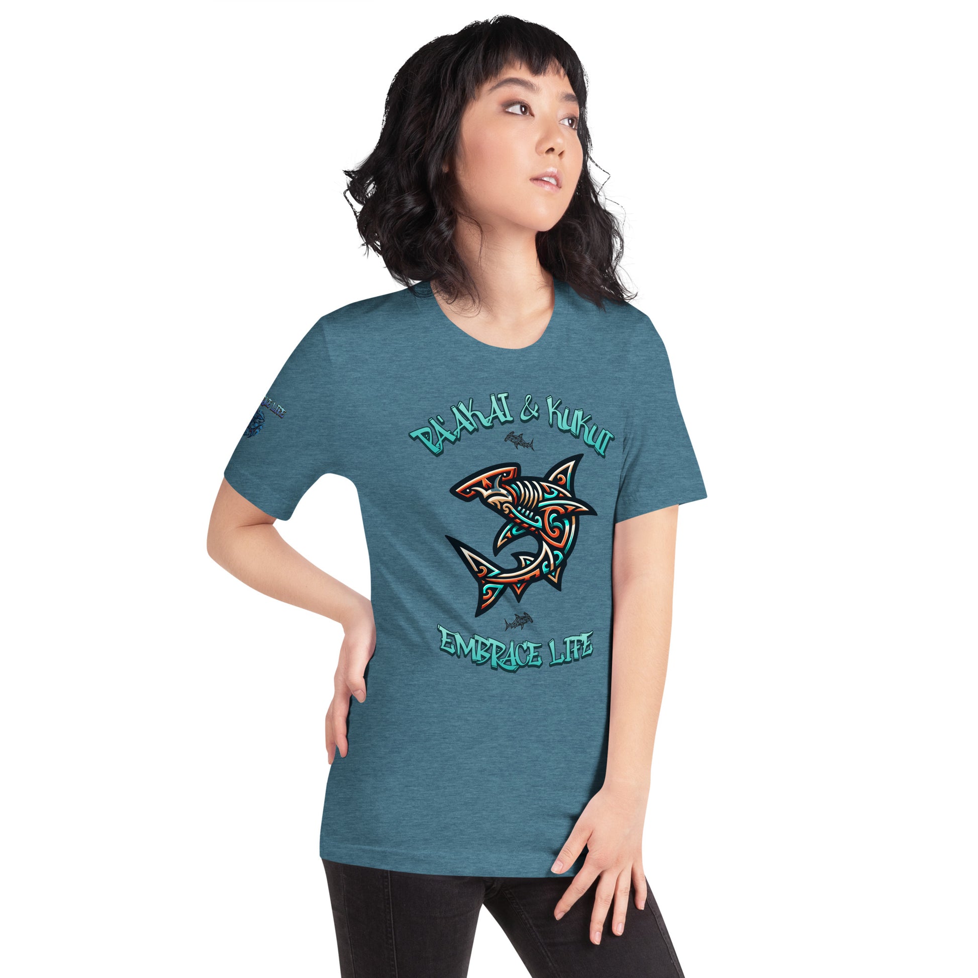 Tribal Shark Unisex t-shirt T-shirt Pa'akai & Kukui