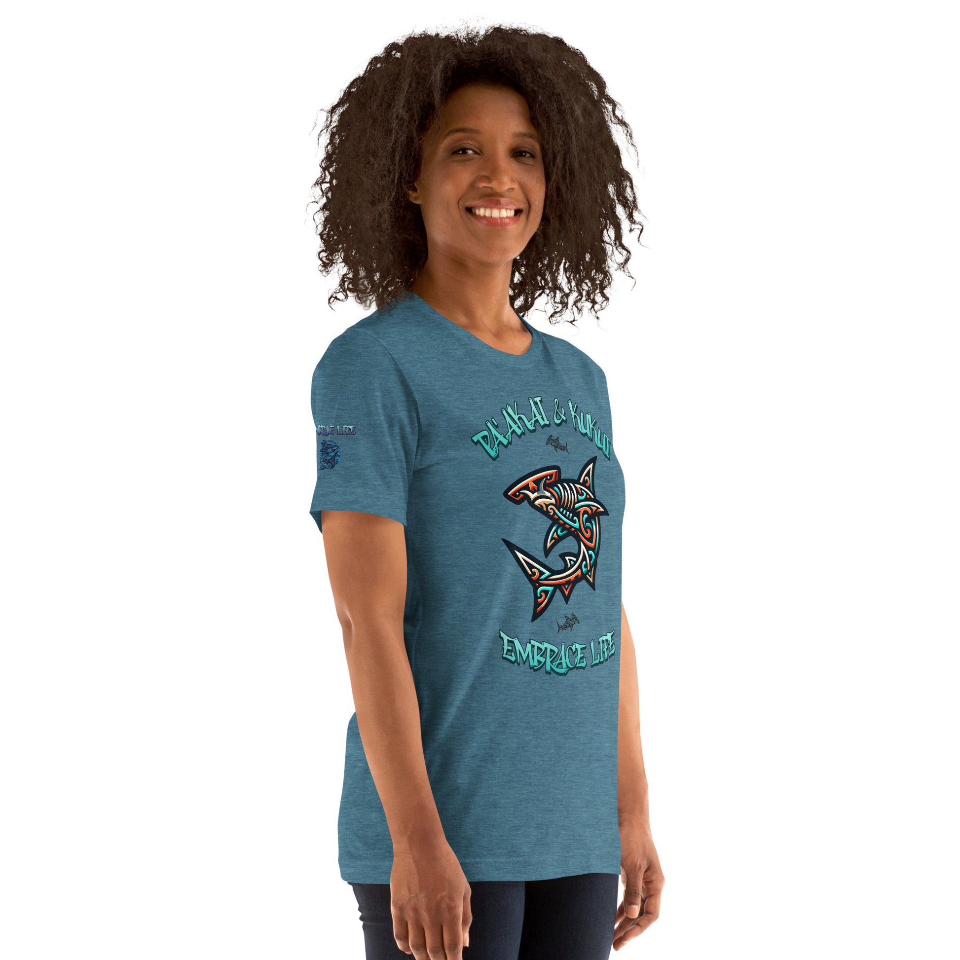 Tribal Shark Unisex t-shirt T-shirt Pa'akai & Kukui