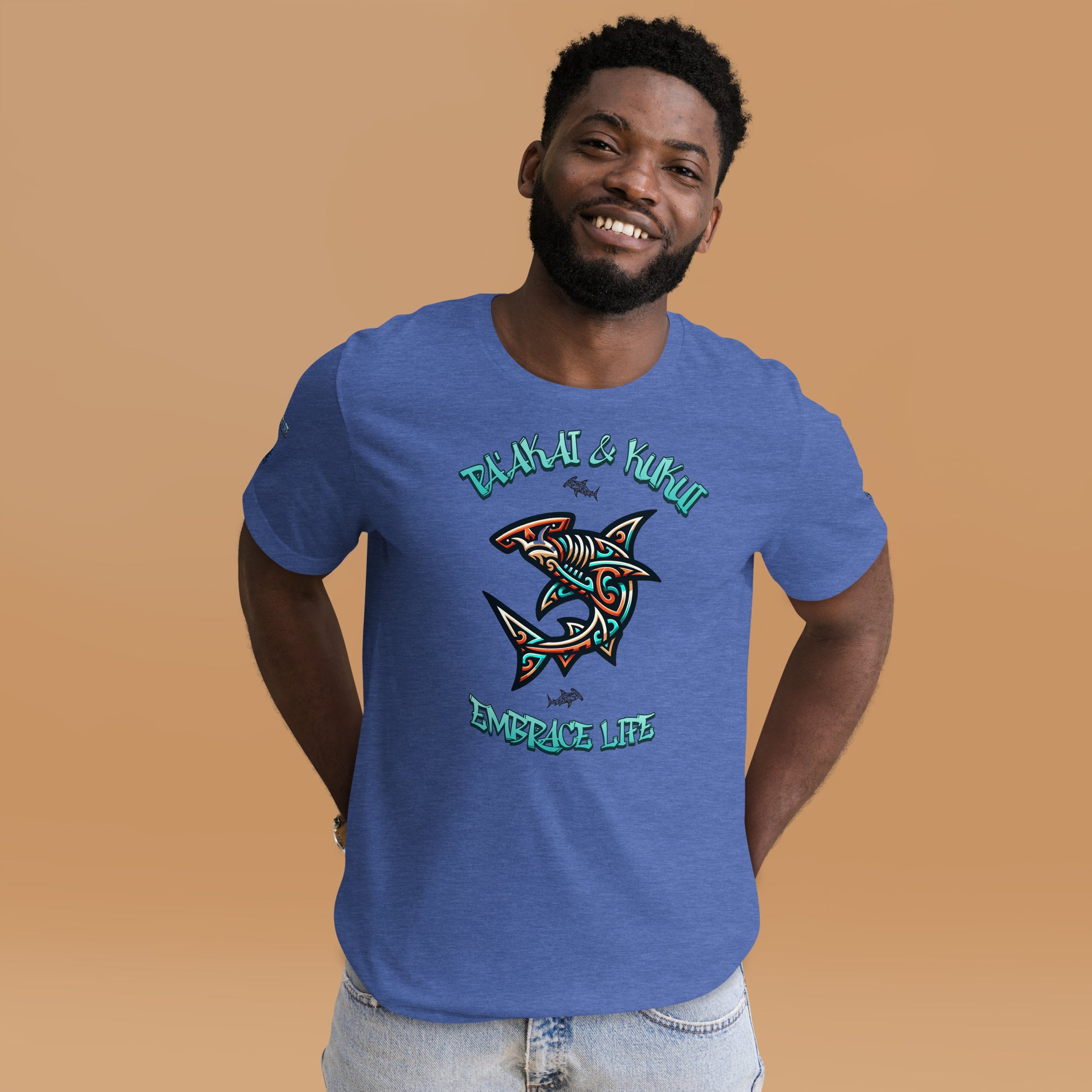 Tribal Shark Unisex t-shirt T-shirt Pa'akai & Kukui