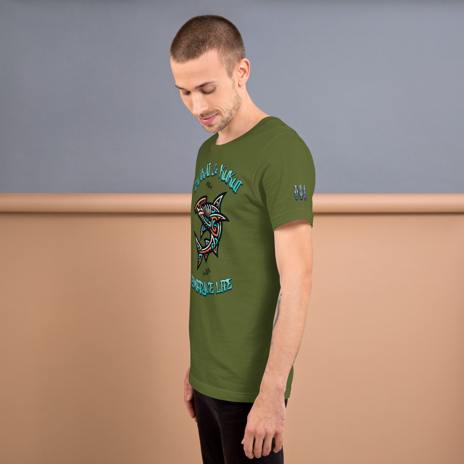 Tribal Shark Unisex t-shirt T-shirt Pa'akai & Kukui