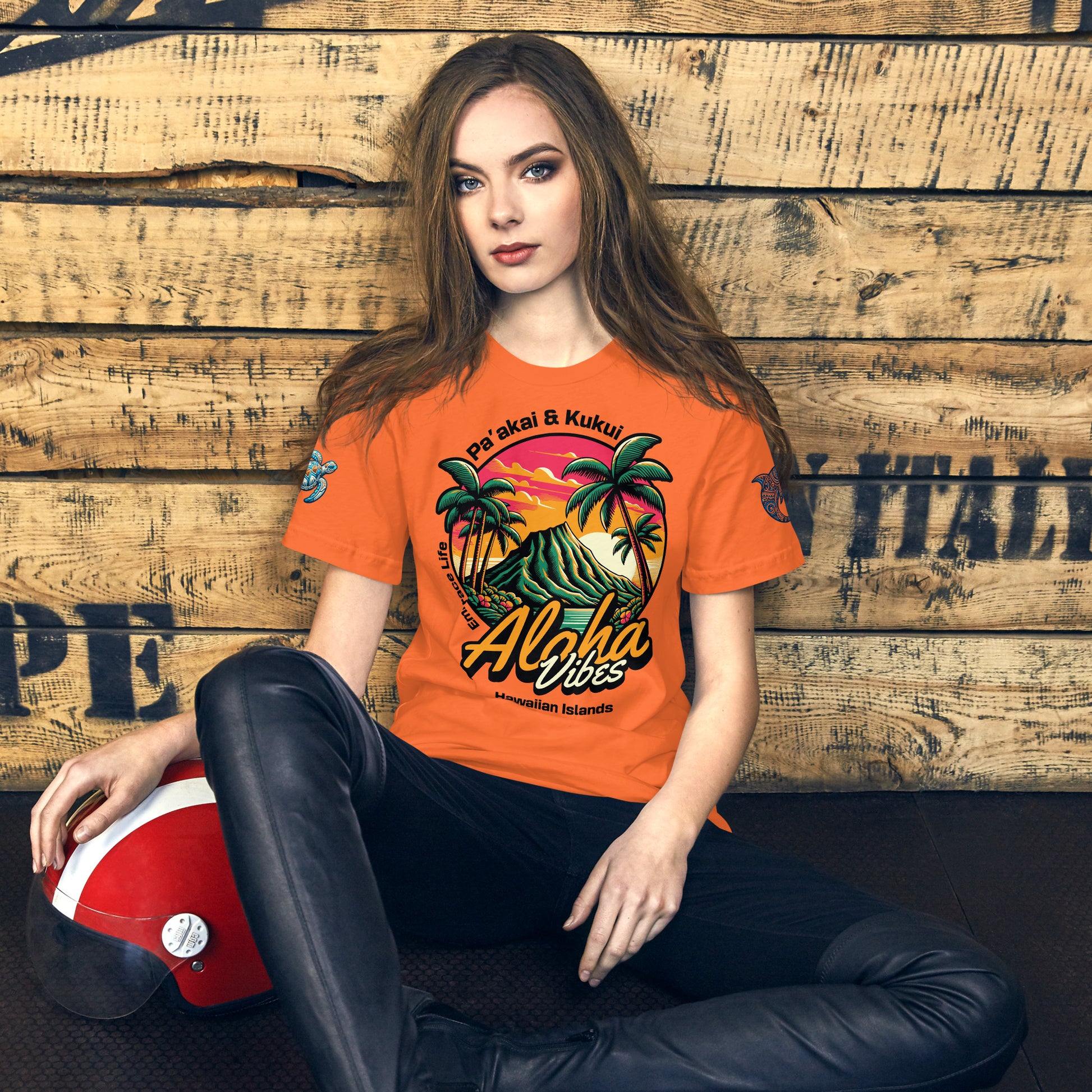 Aloha Vibes t-shirt - Womens T-shirt Pa'akai & Kukui