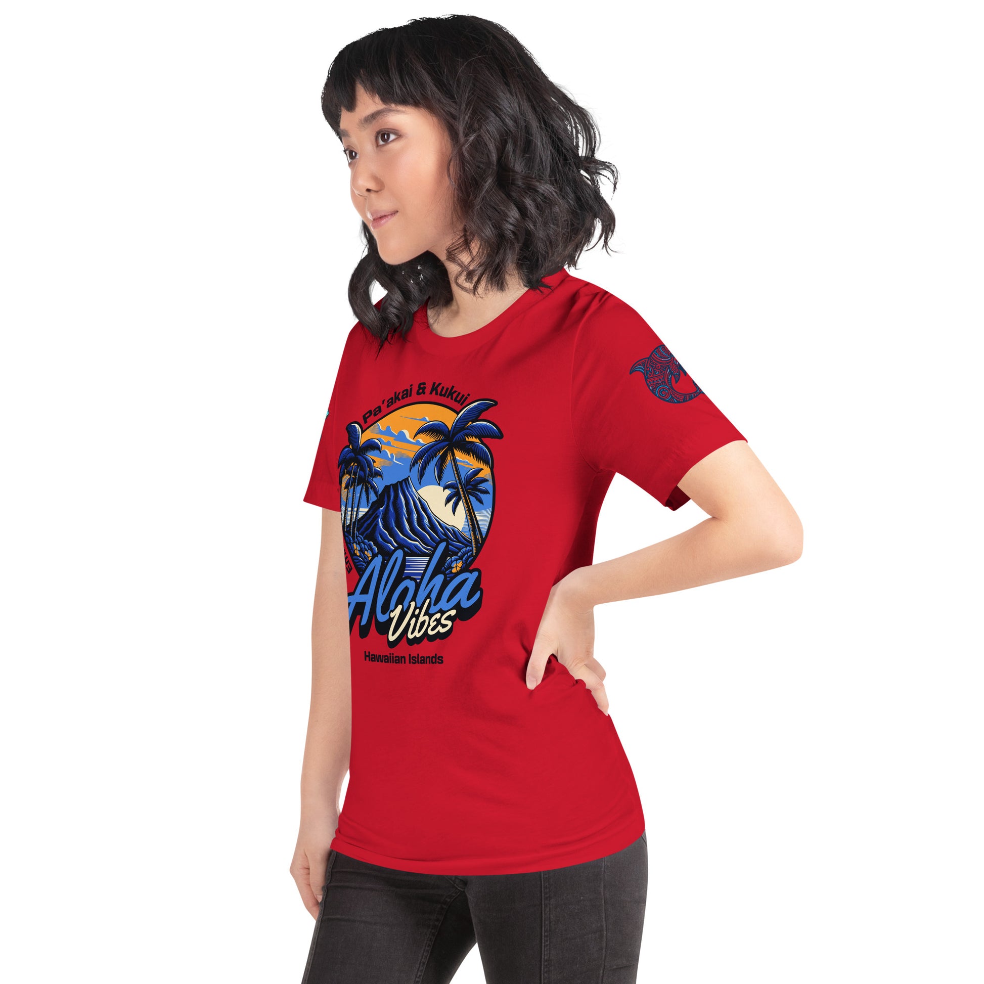 Aloha Vibes (Blue) womens t-shirt T-shirt Pa'akai & Kukui