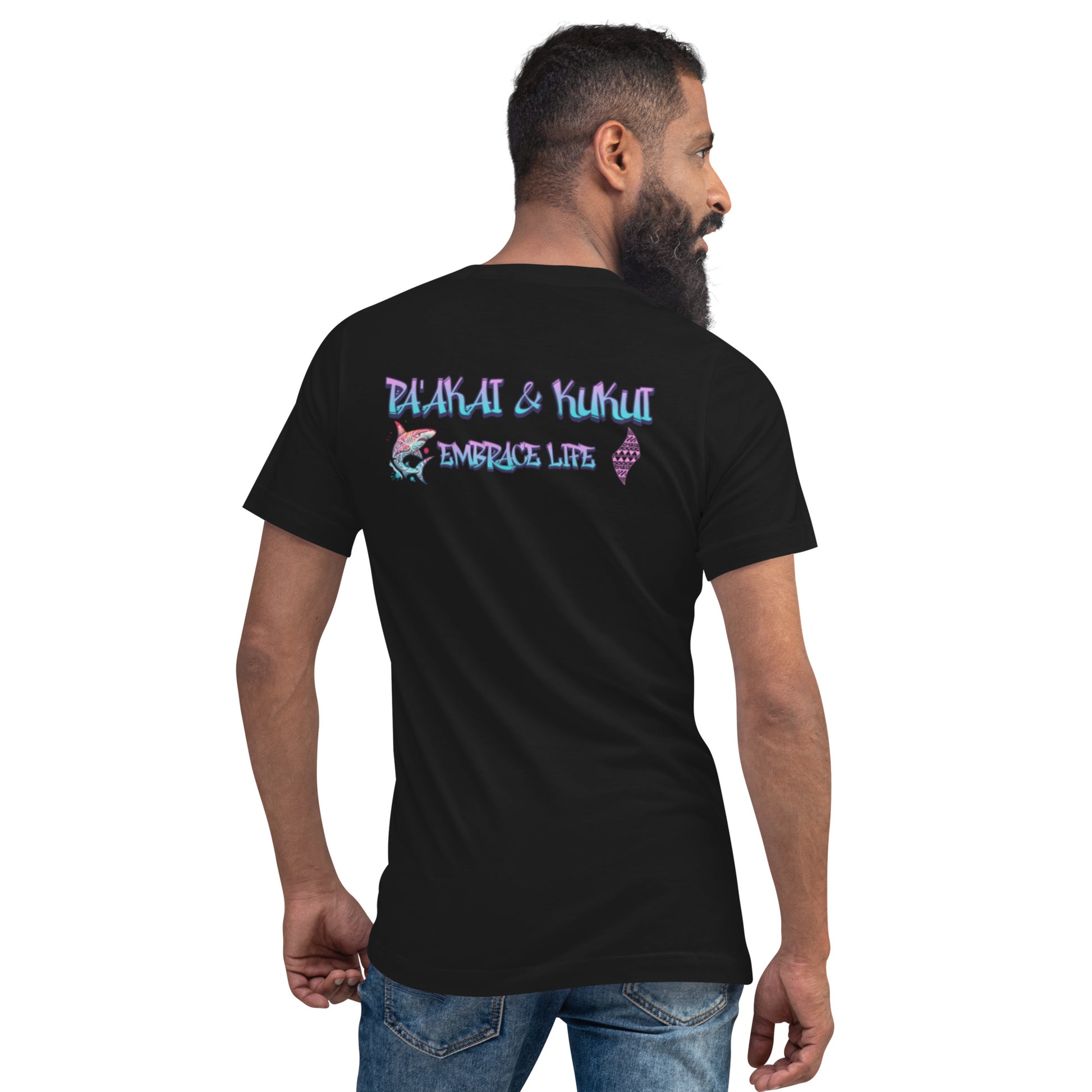 Pa'akai & Kukui Logo V-Neck T-Shirt V-Neck T-shirt Pa'akai & Kukui