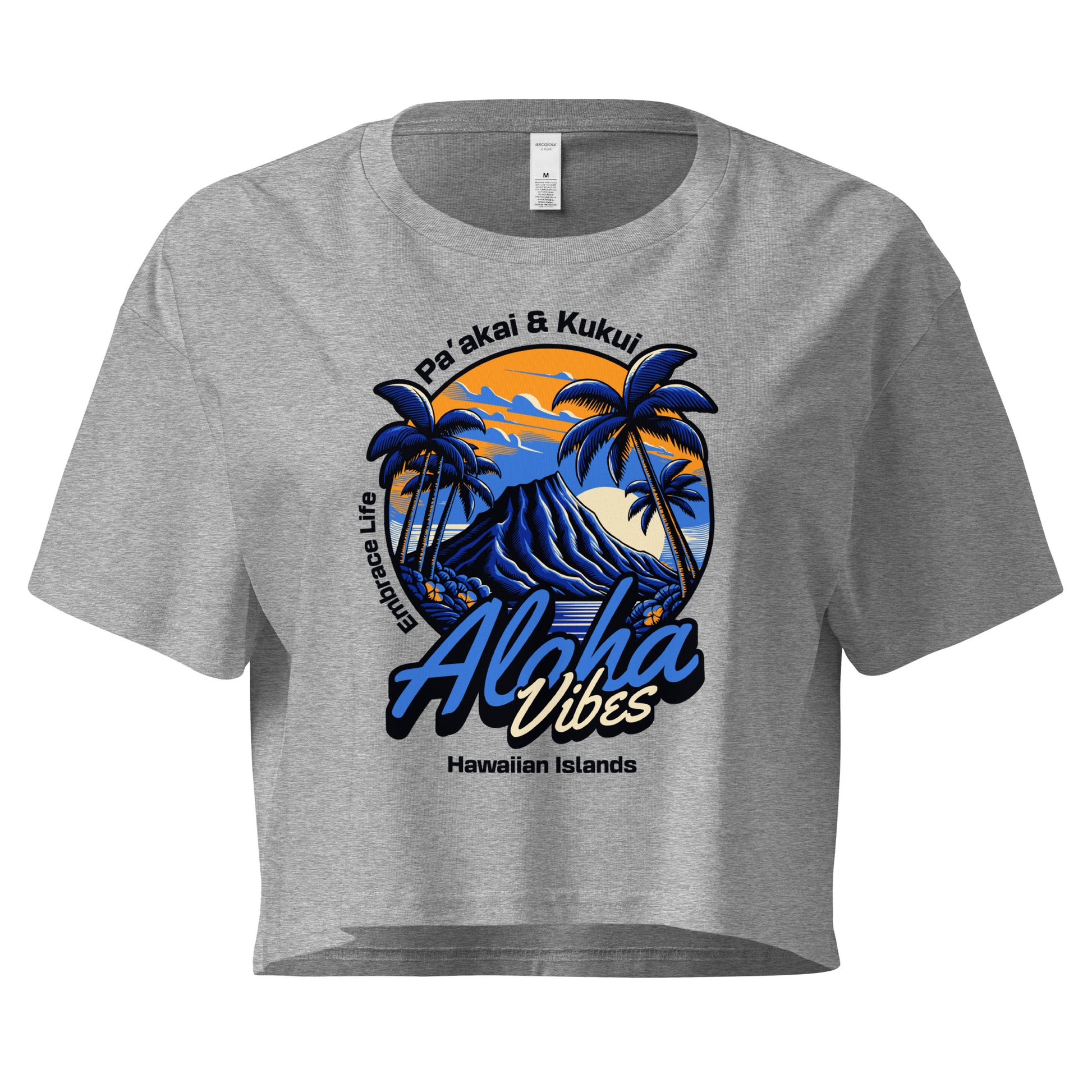 Aloha Vibes (Blue) Women’s crop top Crop Top Pa'akai & Kukui