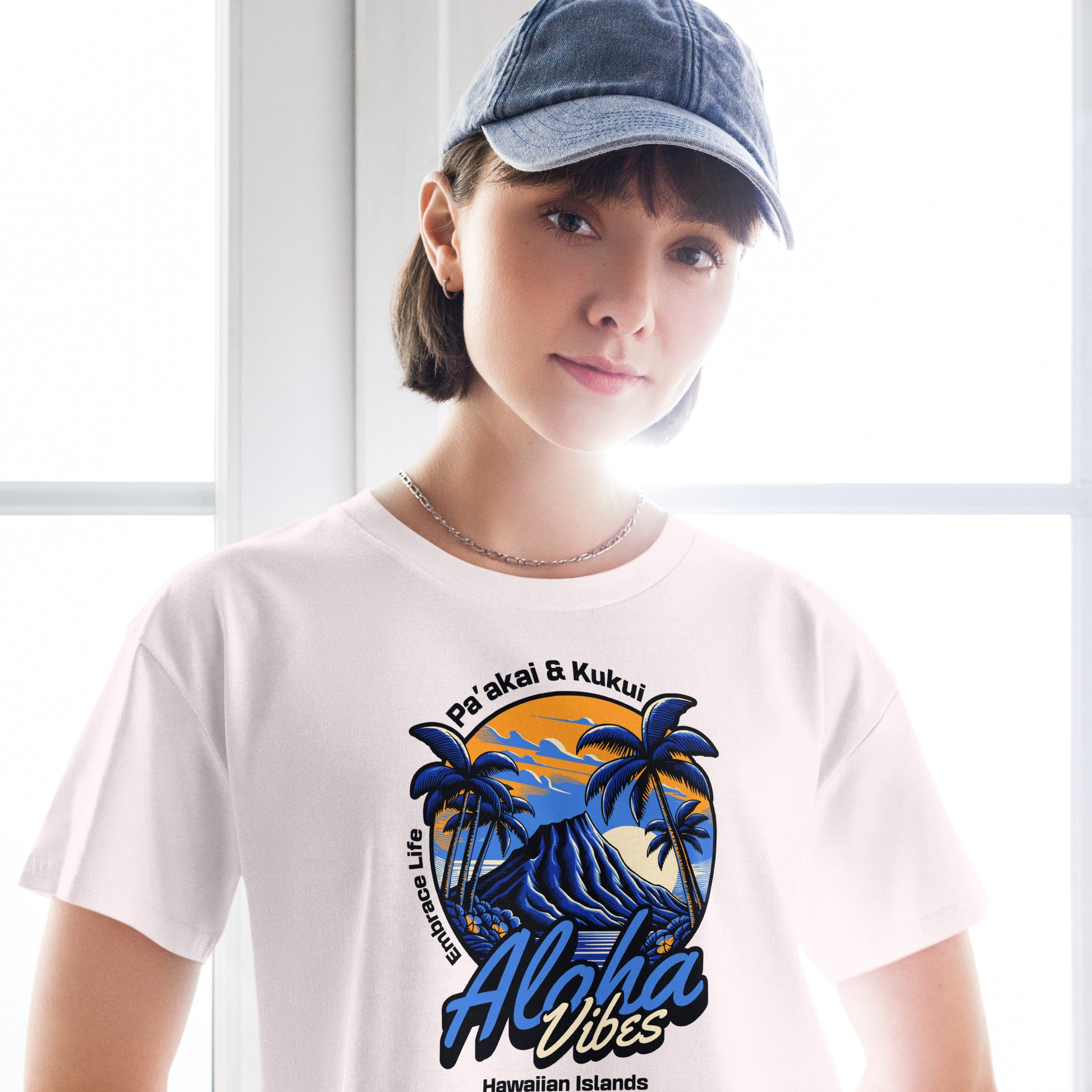 Aloha Vibes (Blue) Women’s crop top Crop Top Pa'akai & Kukui