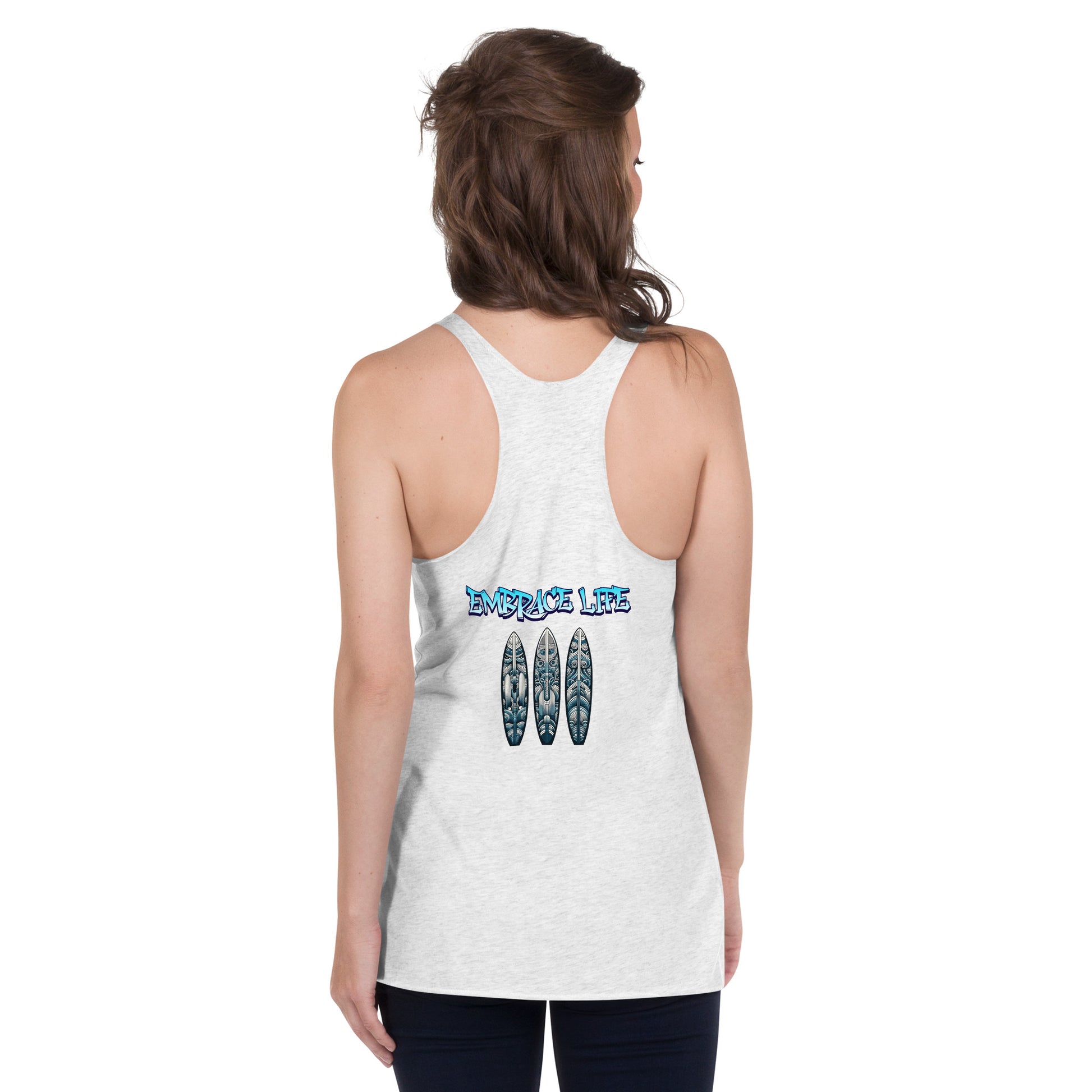 Tribal Sea Turtle Women's Racerback Tank Tank Top Pa'akai & Kukui
