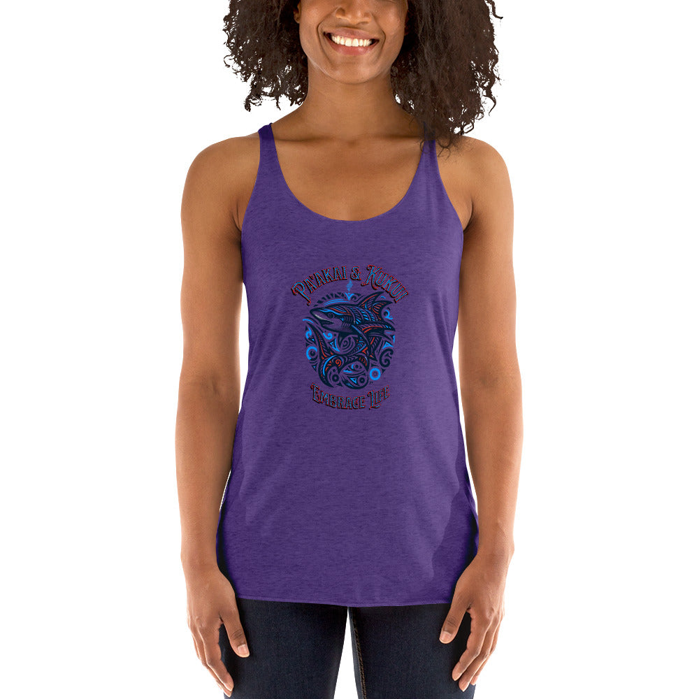 Tribal Shark Women's Racerback Tank Tank Top Pa'akai & Kukui