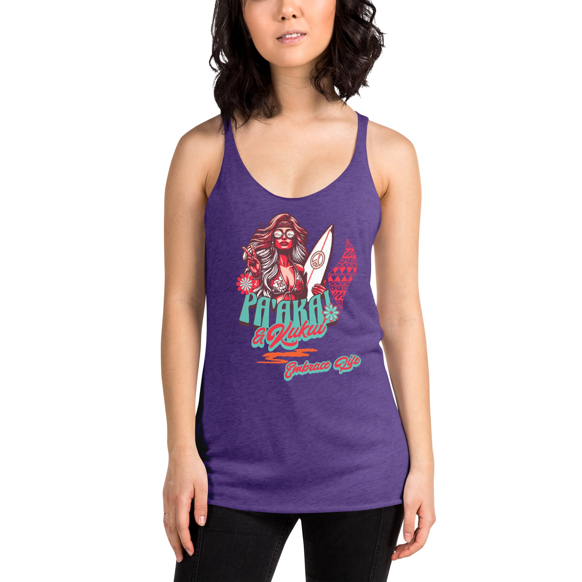 Heʻenalu Chic Racerback Tank-top (Red) Tank Top Pa'akai & Kukui