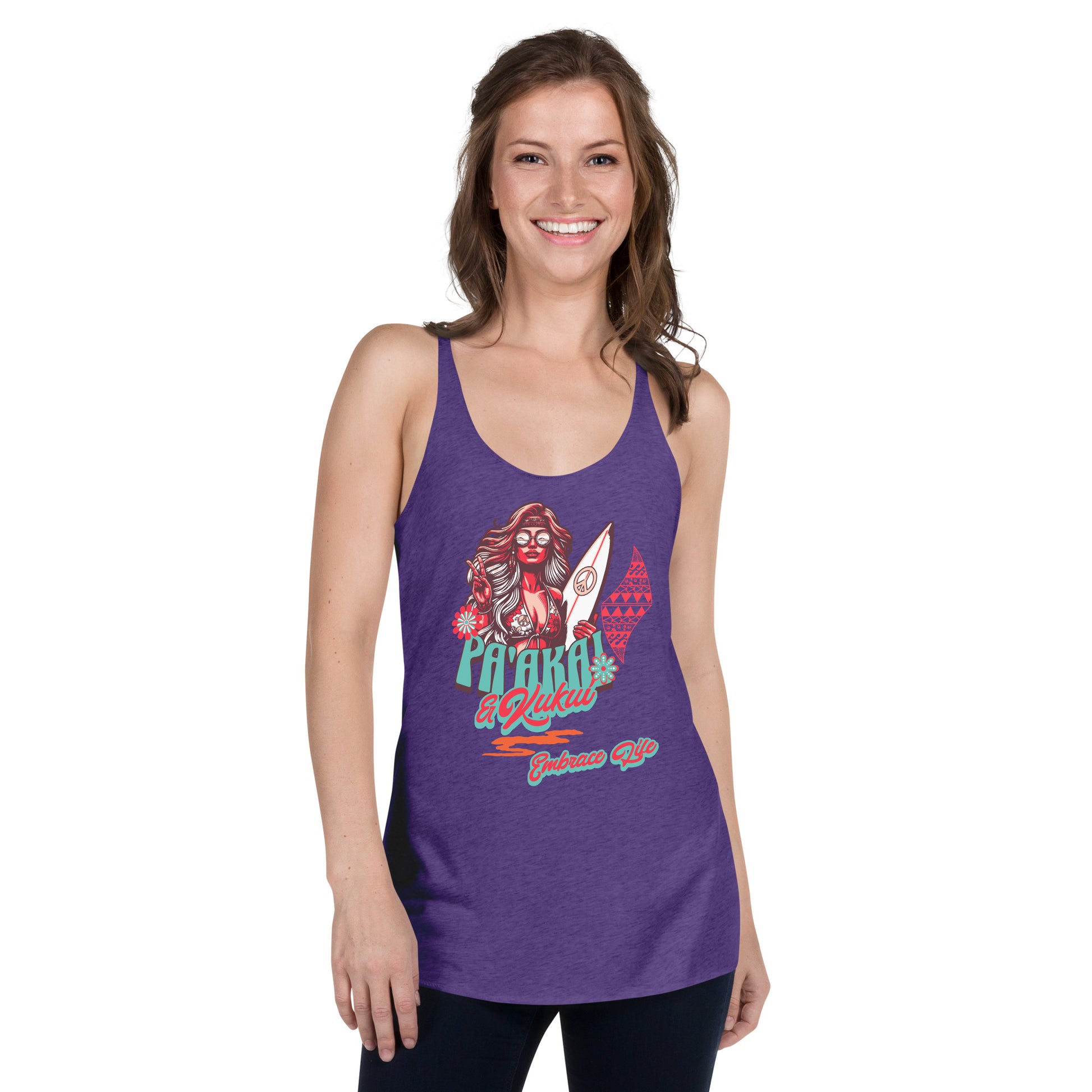 Heʻenalu Chic Racerback Tank-top (Red) Tank Top Pa'akai & Kukui