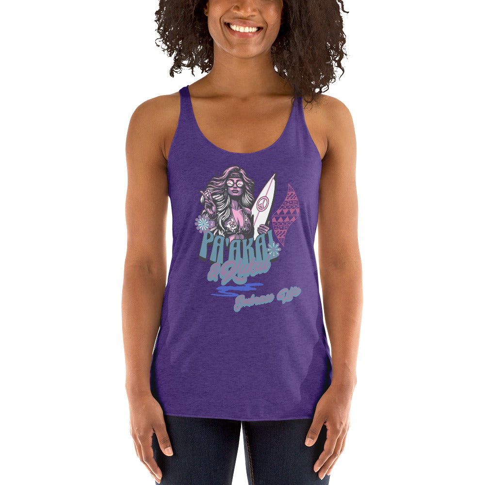 Heʻenalu Chic Racerback Tank-top (Purple) Tank Top Pa'akai & Kukui