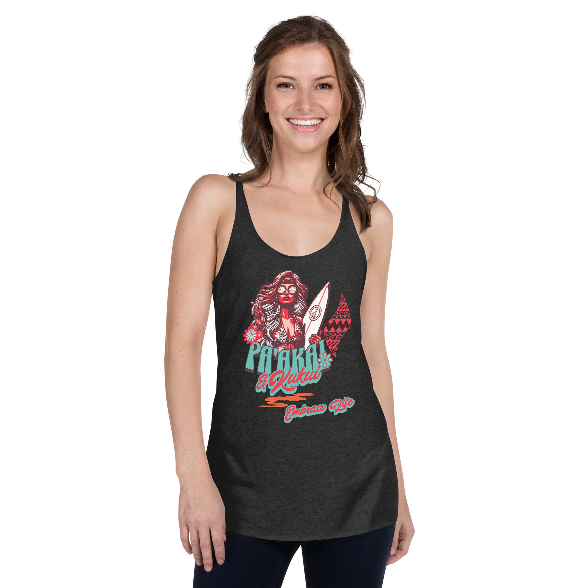 Heʻenalu Chic Racerback Tank-top (Red) Tank Top Pa'akai & Kukui