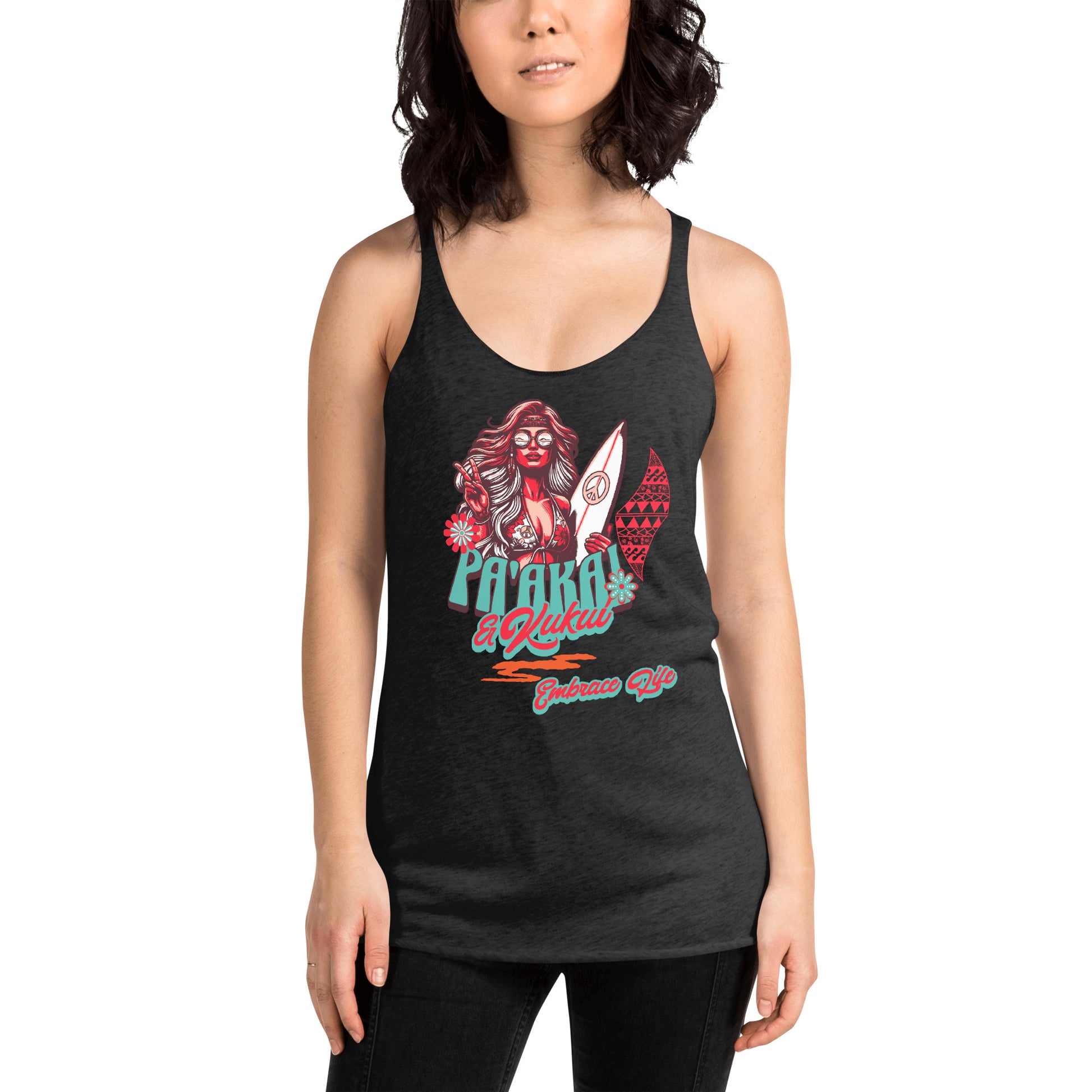Heʻenalu Chic Racerback Tank-top (Red) Tank Top Pa'akai & Kukui