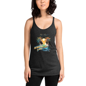 Ke Ola Kahakai - Women's Racerback Tank Top Womens Racerback Tank Top Pa'akai & Kukui Vintage Black XS