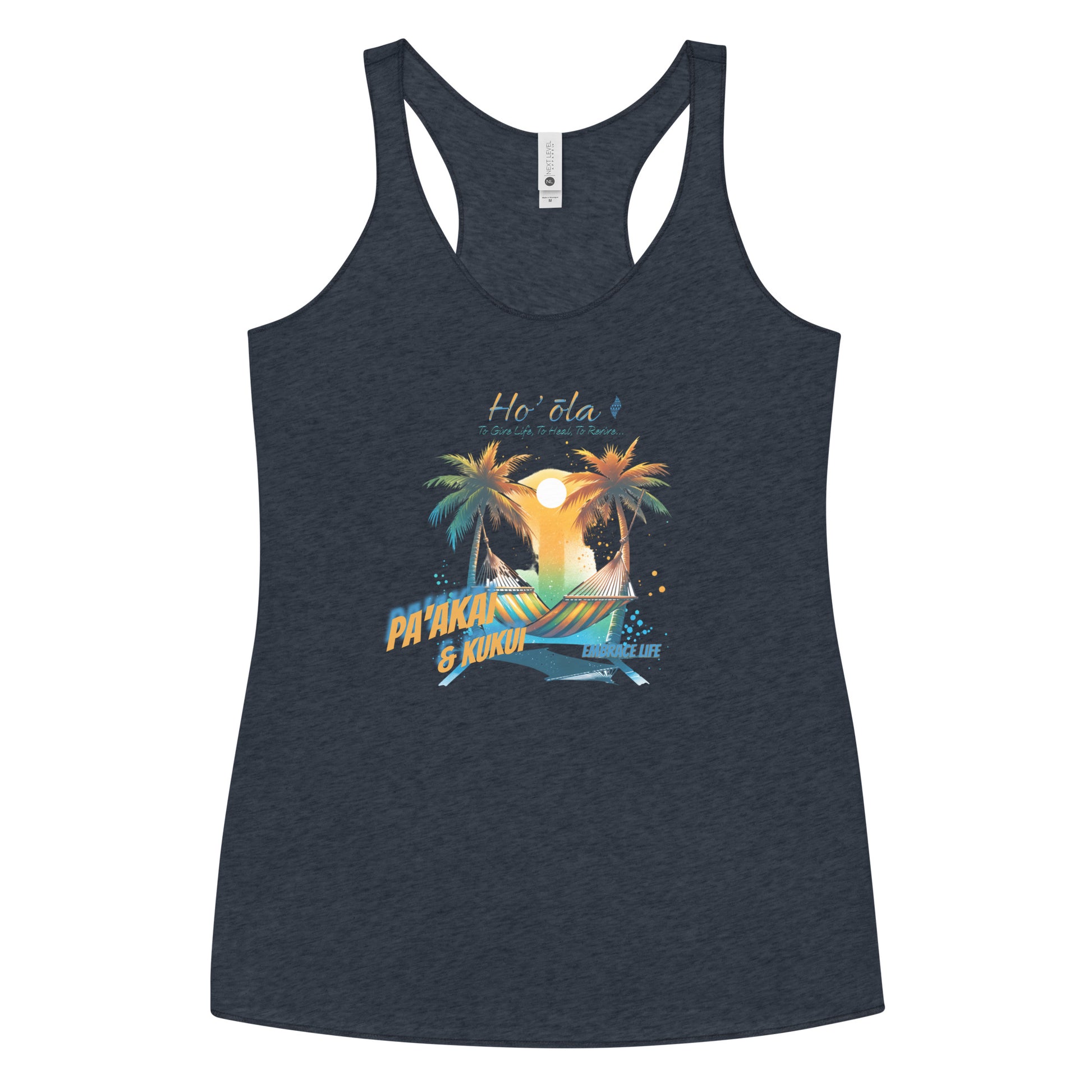 Ke Ola Kahakai - Women's Racerback Tank Top Womens Racerback Tank Top Pa'akai & Kukui