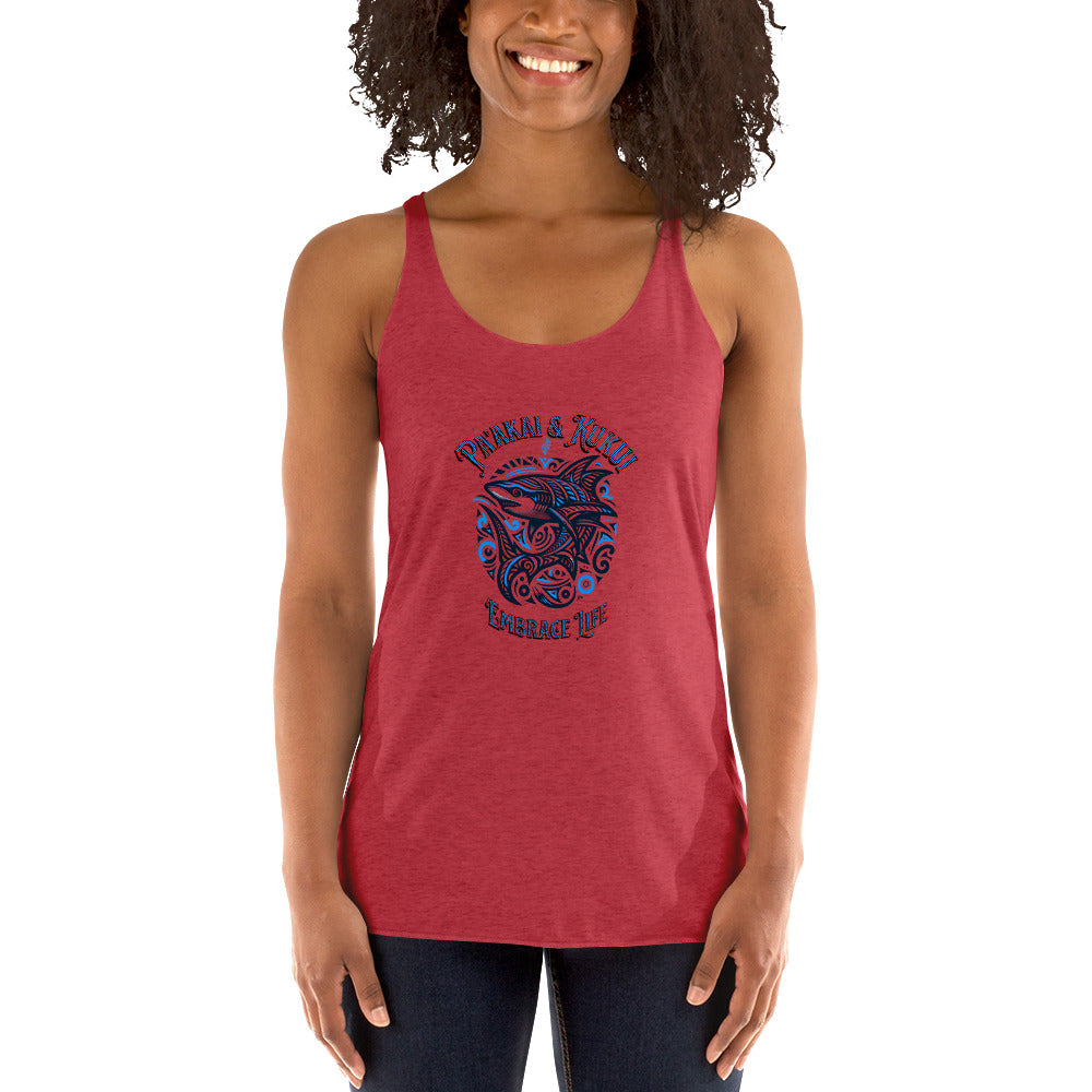 Tribal Shark Women's Racerback Tank Tank Top Pa'akai & Kukui