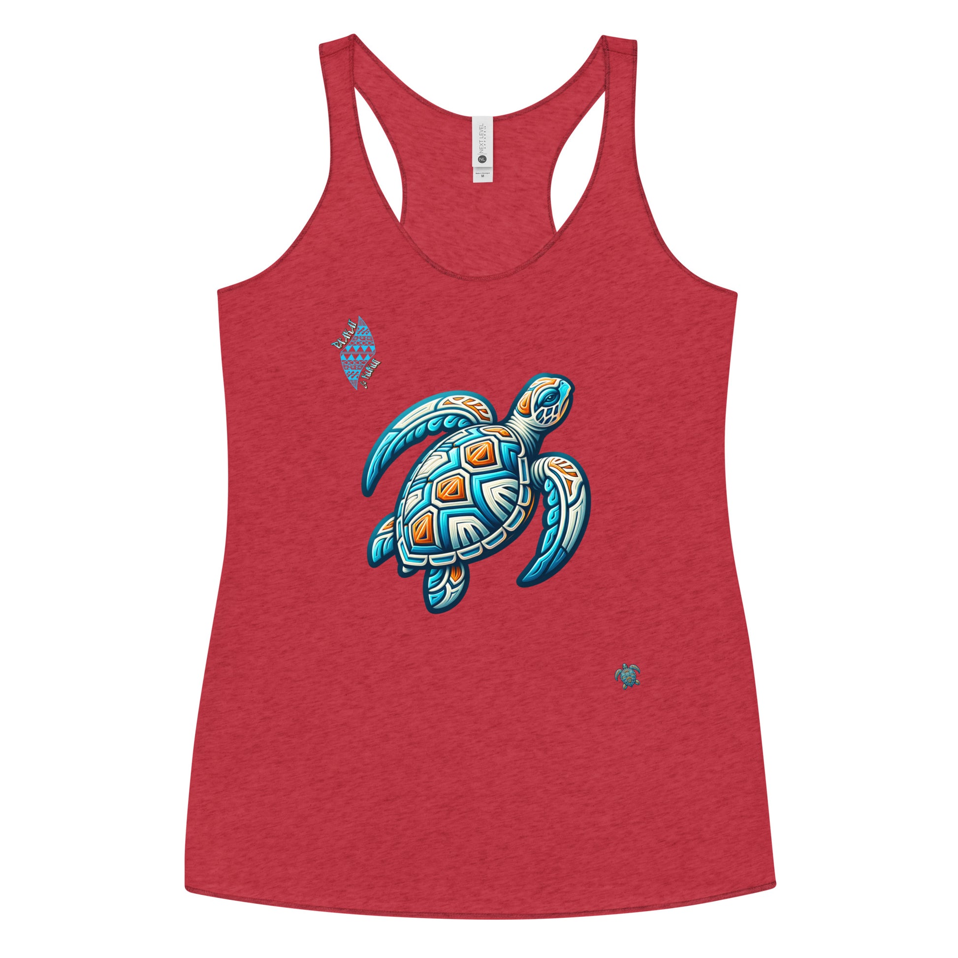 Tribal Sea Turtle Women's Racerback Tank Tank Top Pa'akai & Kukui